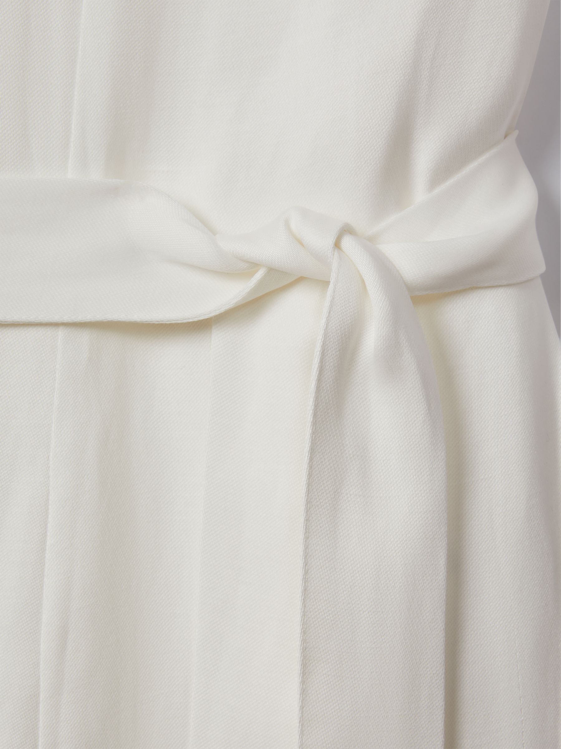 One-Shoulder Belted Jumpsuit in Ivory