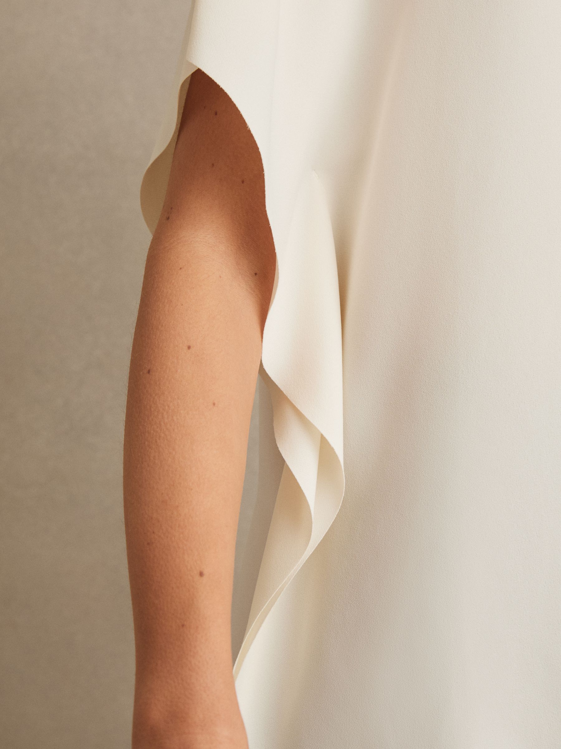 Draped Sleeve Top in Ivory