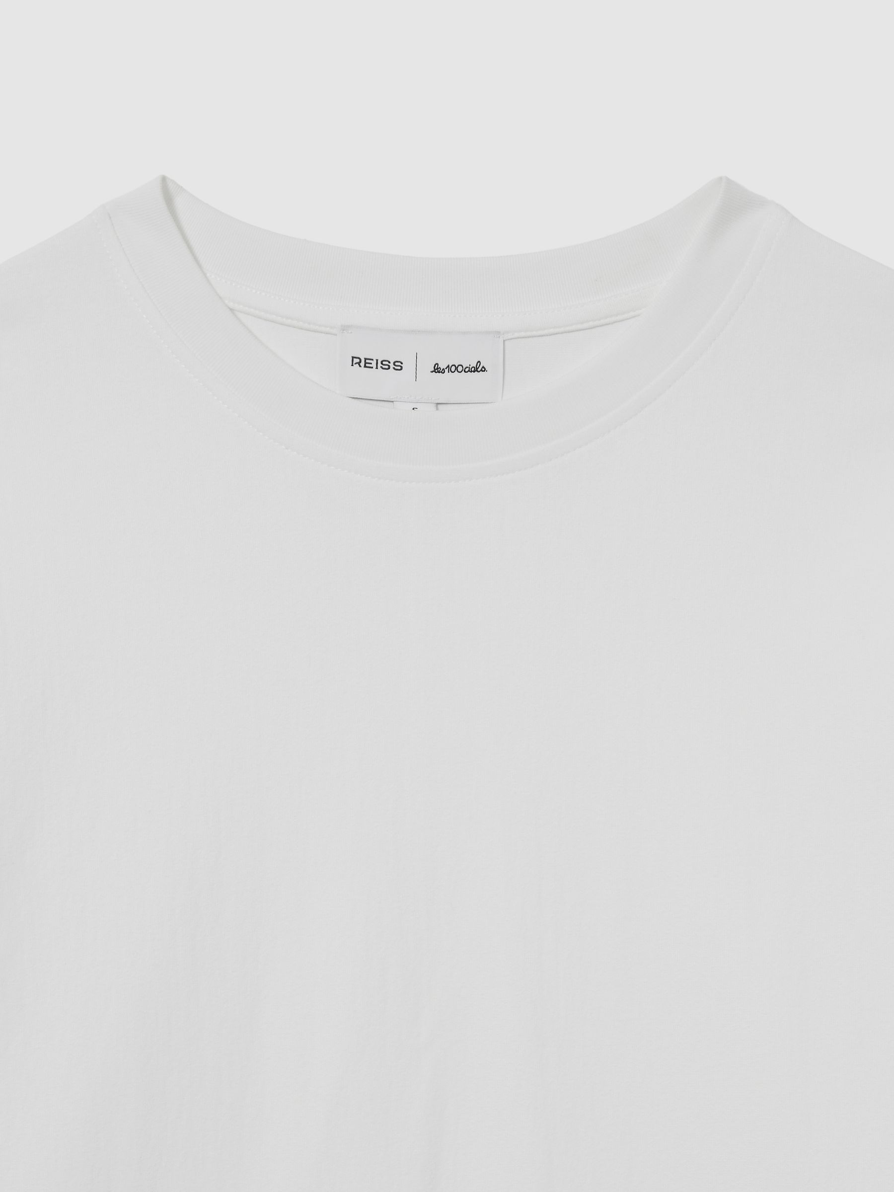 Reiss | Les 100 Ciels Cotton-Blend Jersey T-Shirt in White