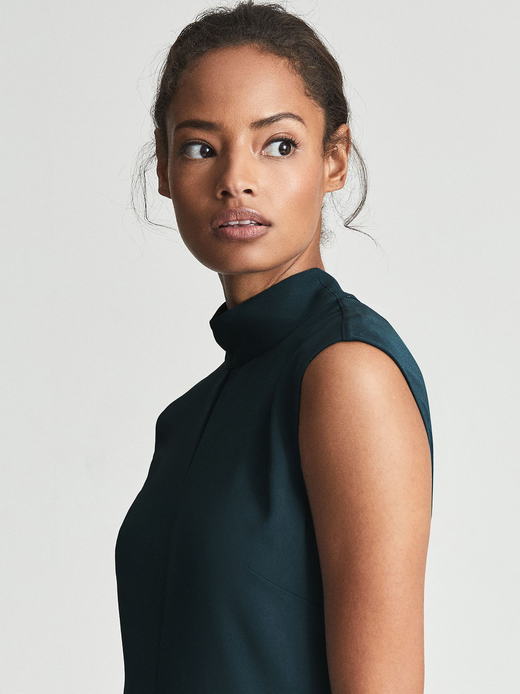 Open Back Midi Dress in Teal