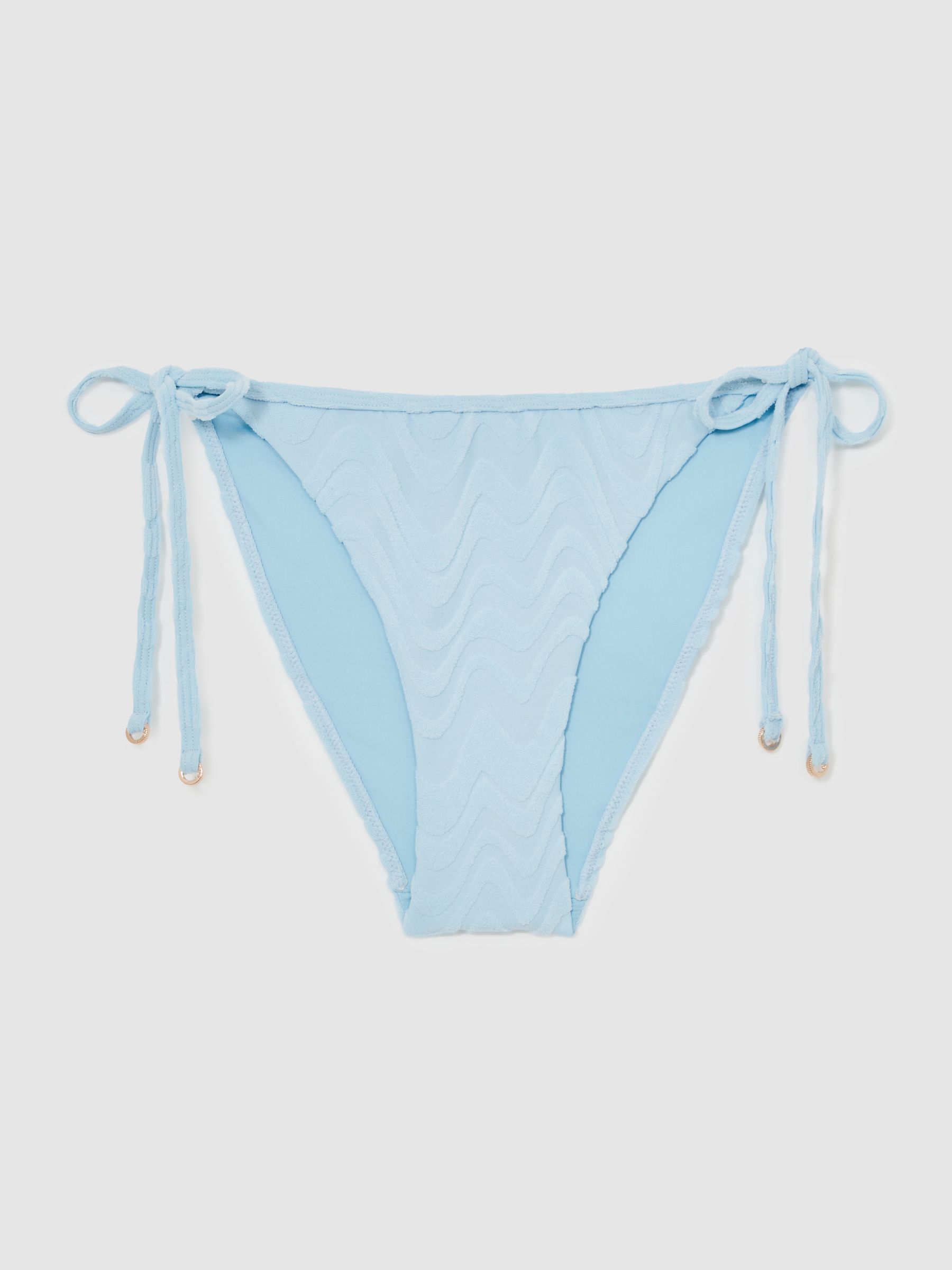 Textured Wave Bikini Bottoms in Blue