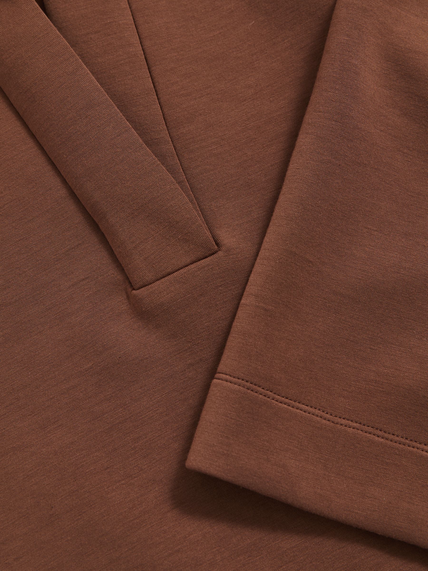 Modal-Blend Jersey Sweatshirt in Toffee Brown