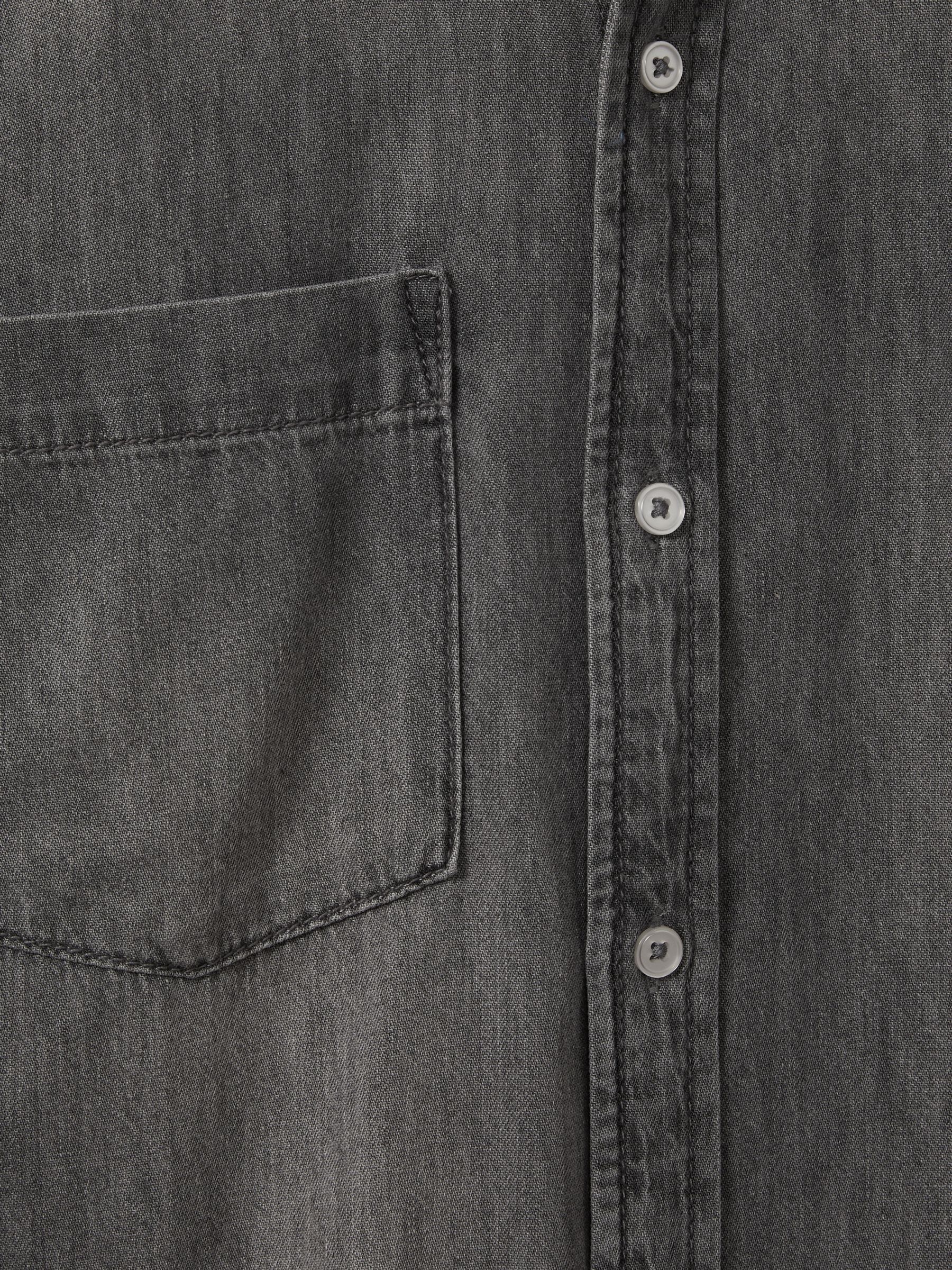 Relaxed Denim Shirt in Grey