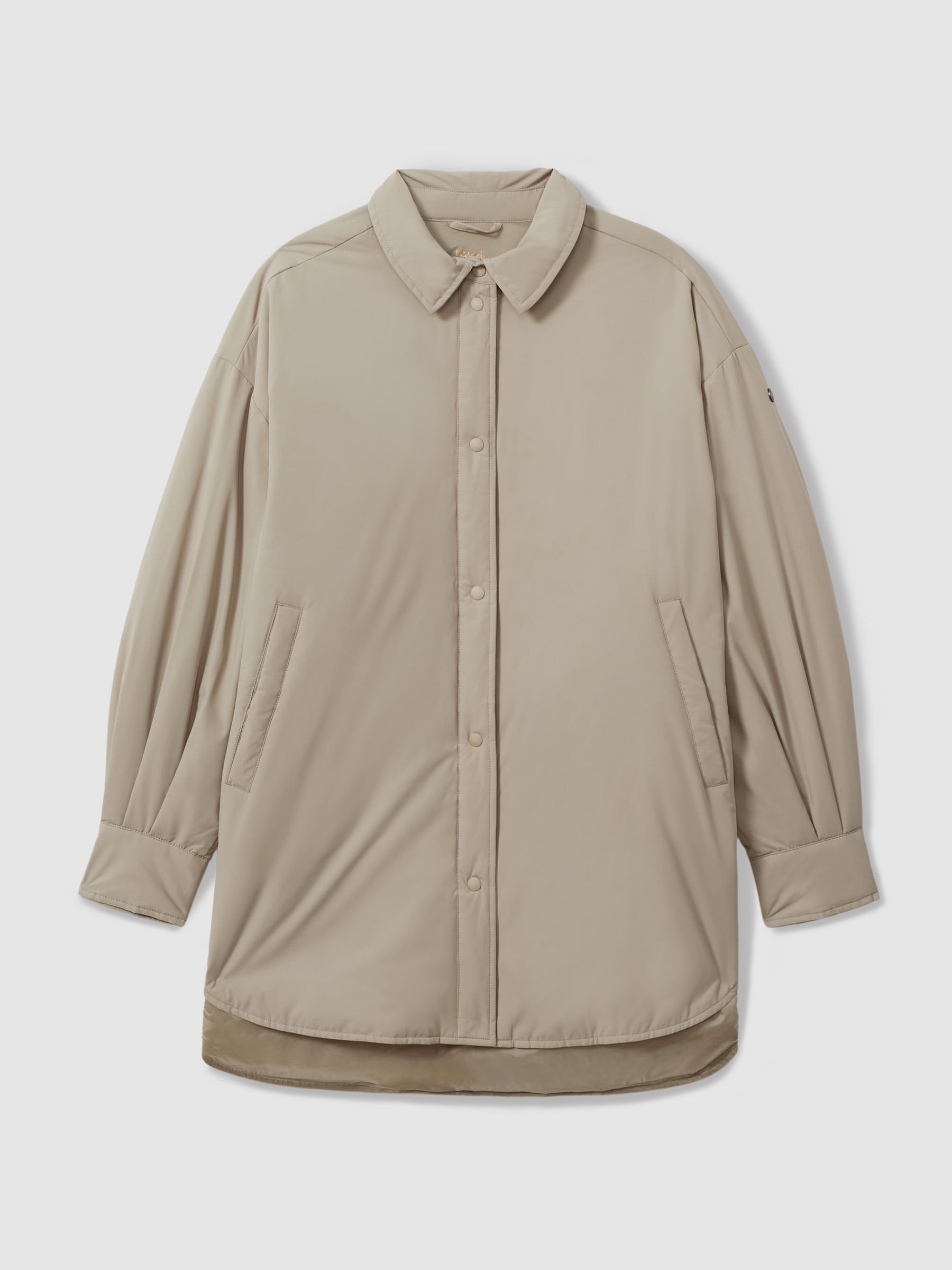 Scandinavian Edition Padded Shirt Jacket in Khaki