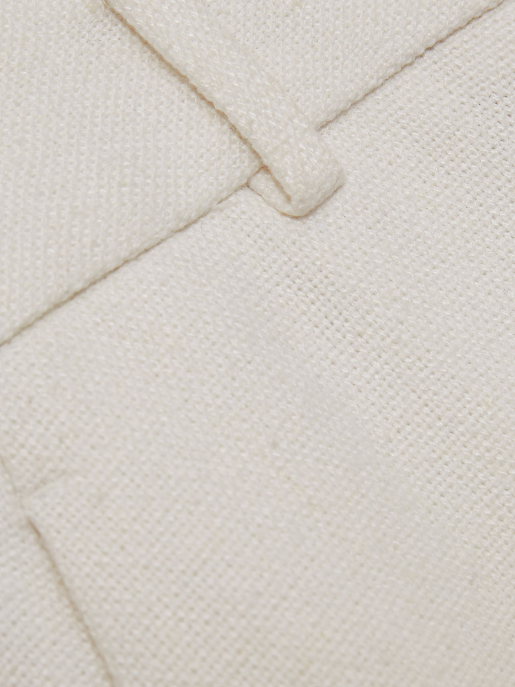 Linen-Blend Wide-Leg Trousers in White