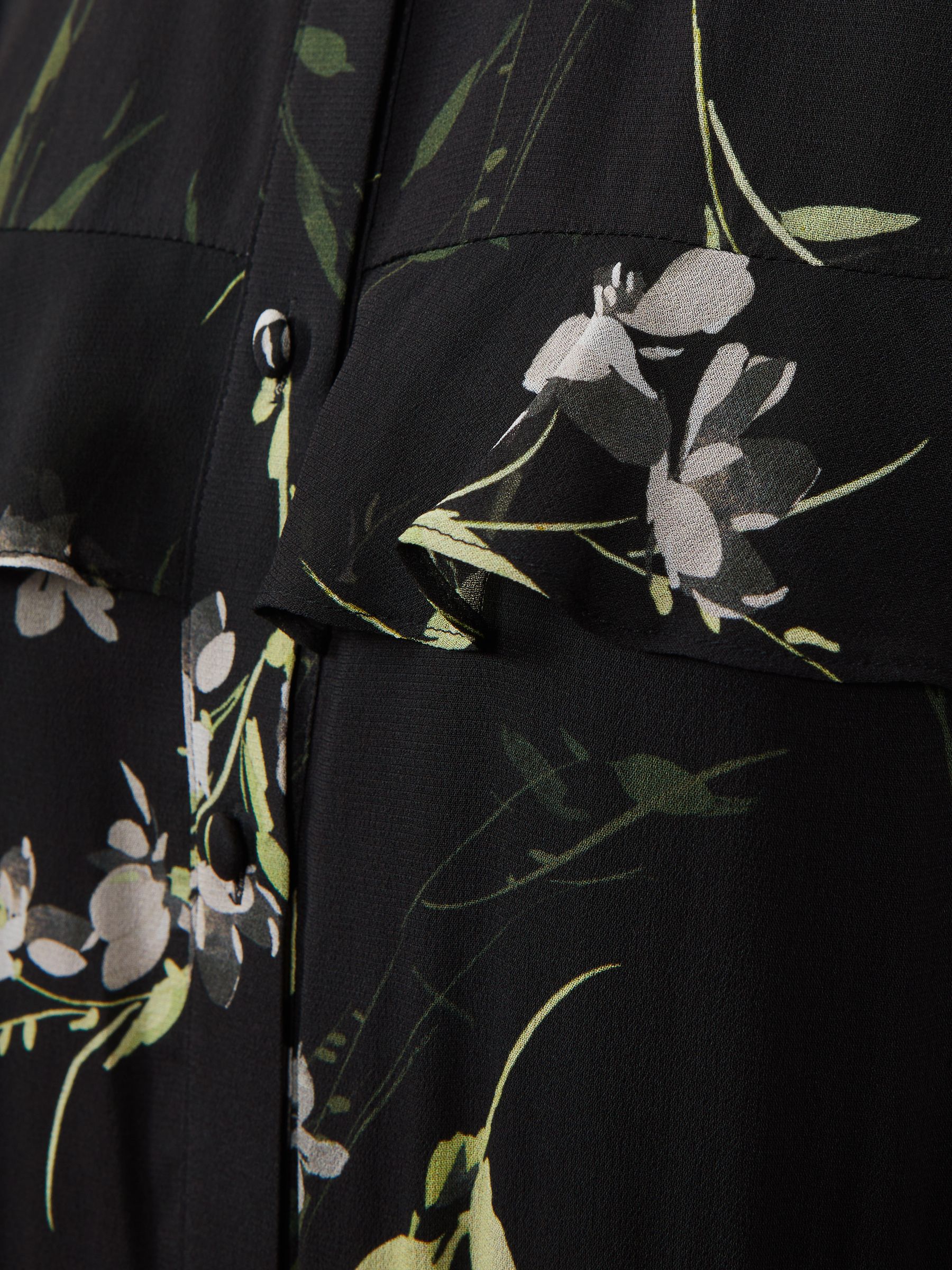 Florere Floral Tiered Maxi Dress in Black