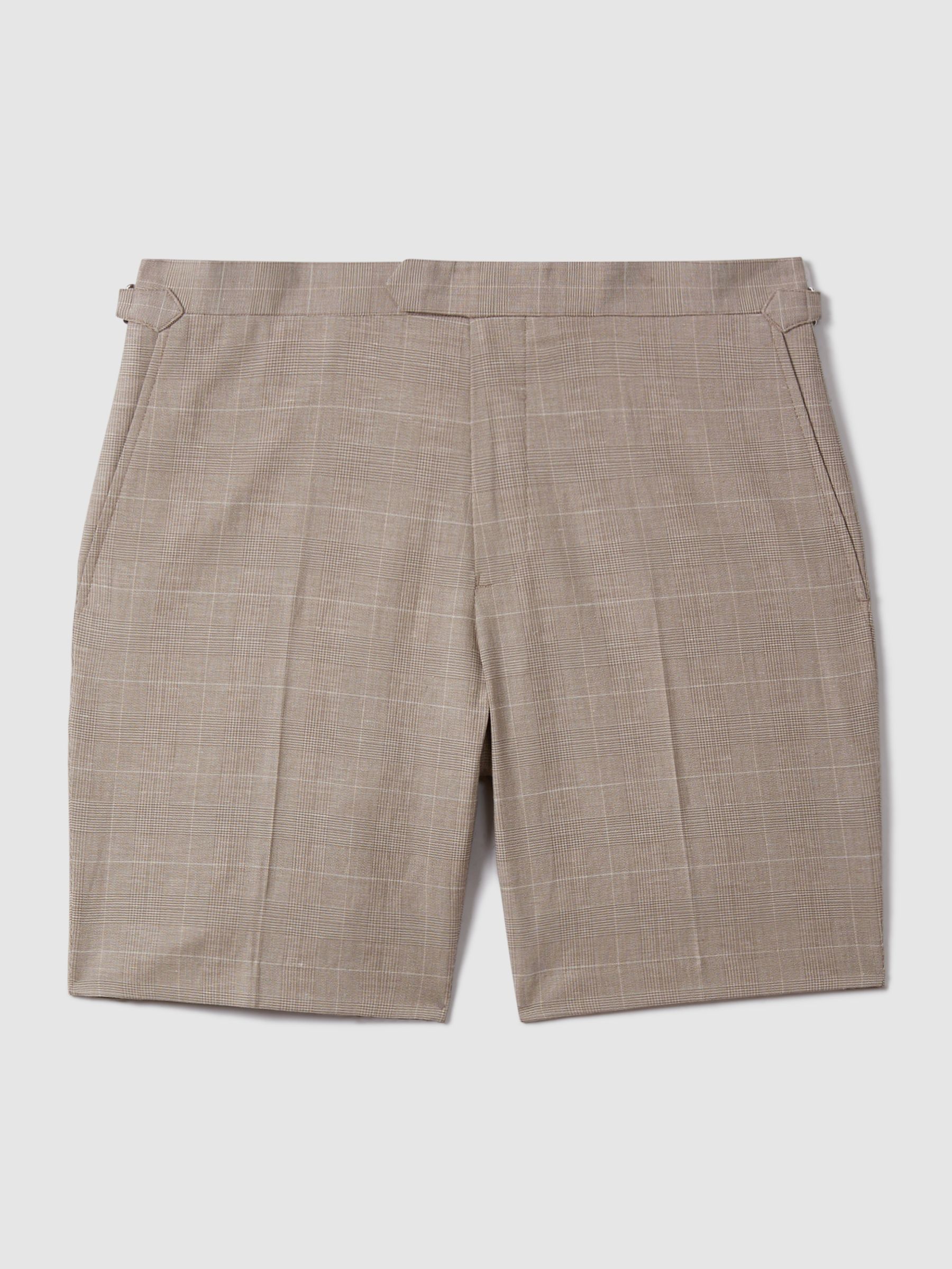 Check Side Adjuster Shorts in Oatmeal