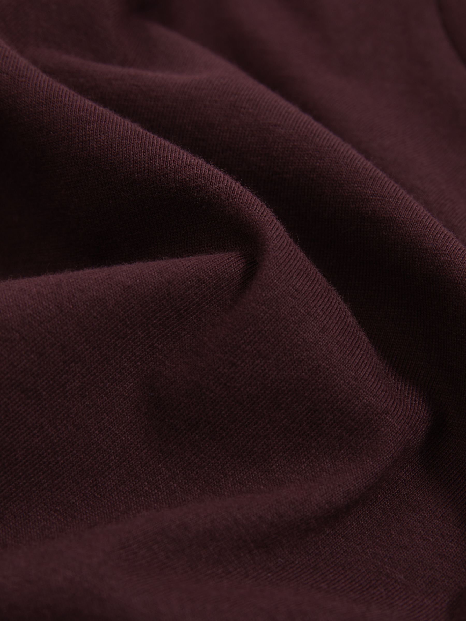 9-13 yrs Cotton Crew-Neck T-Shirt in Bordeaux