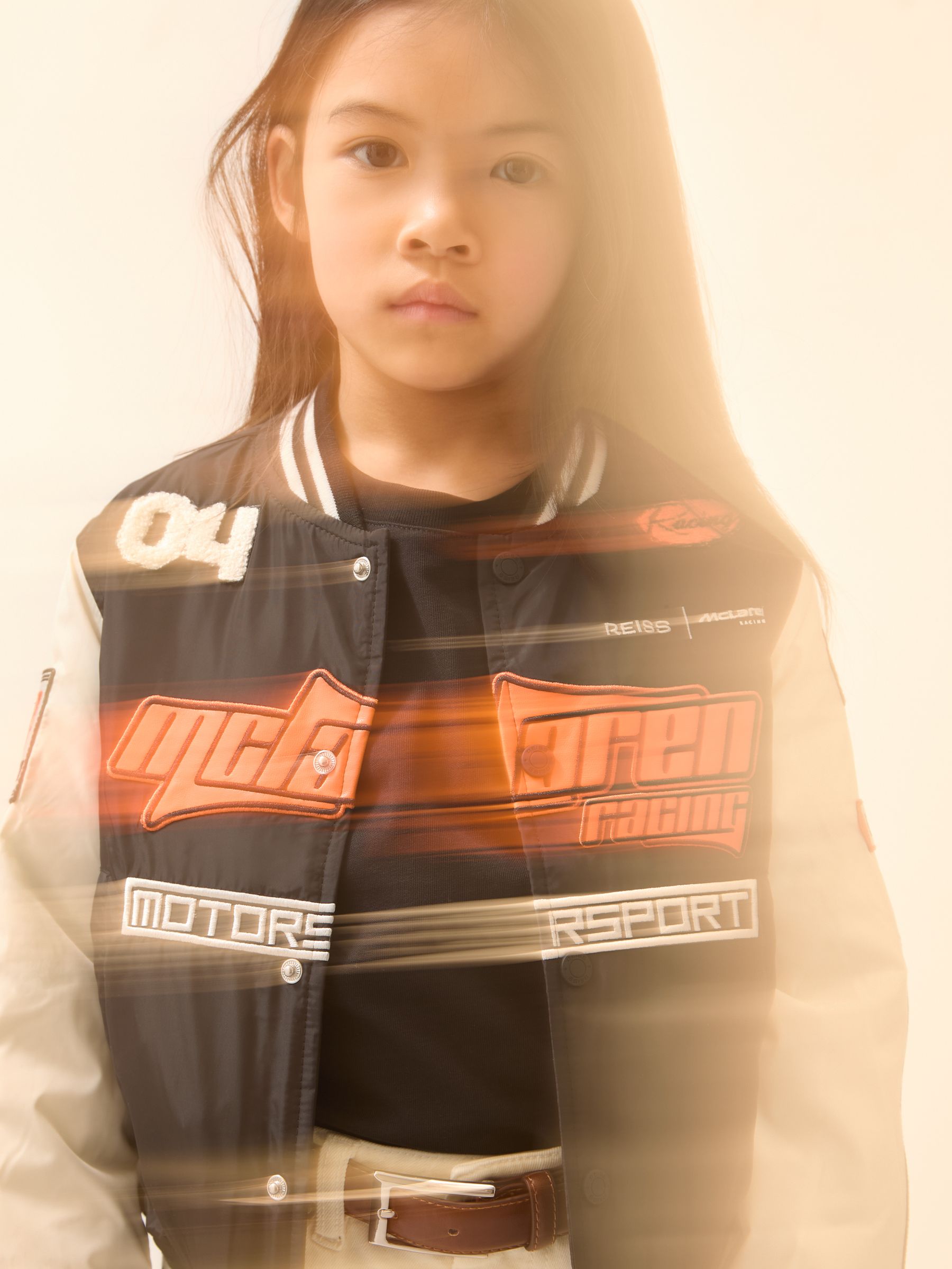 3-9 yrs McLaren F1 Team Bomber Jacket Unisex Fit in Black/Off White