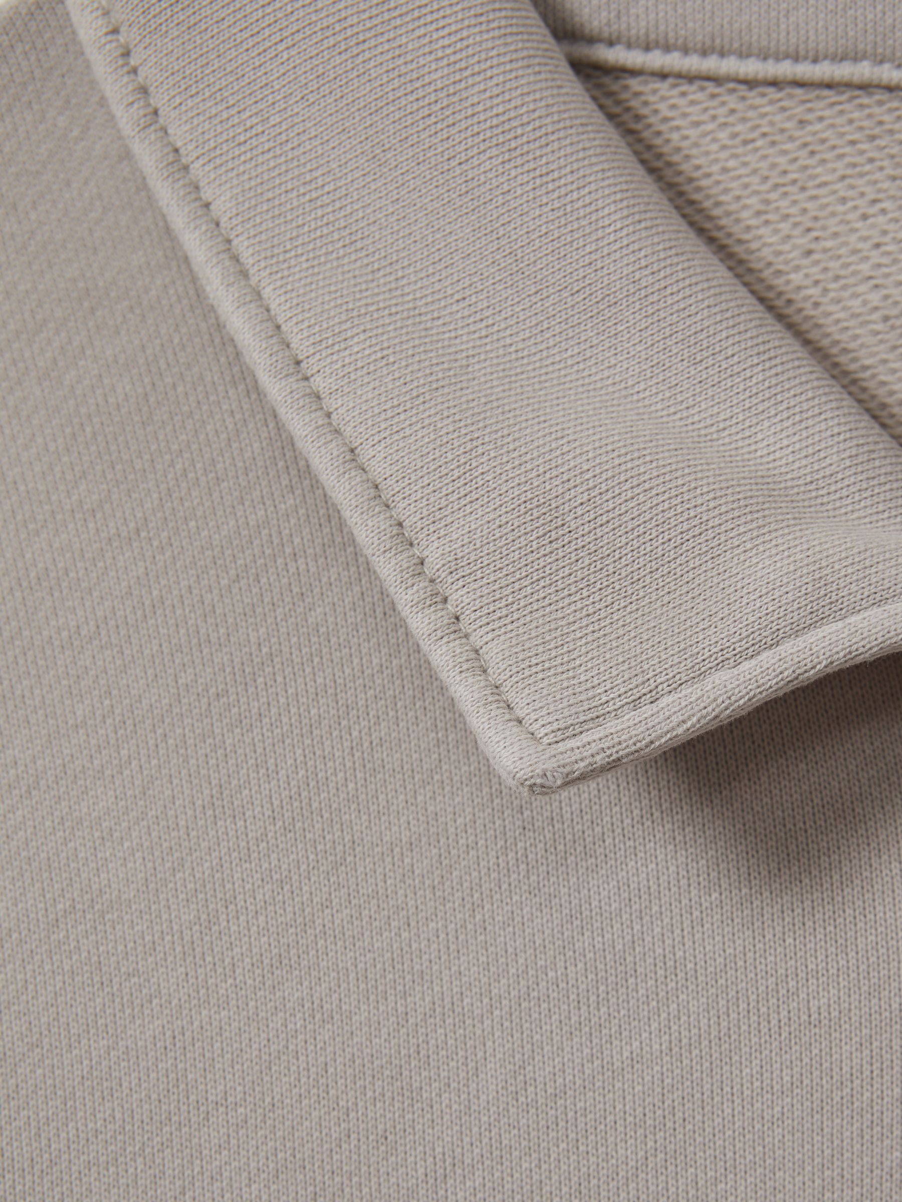 Paige Cotton Quarter-Zip Jumper in Grey Shadow