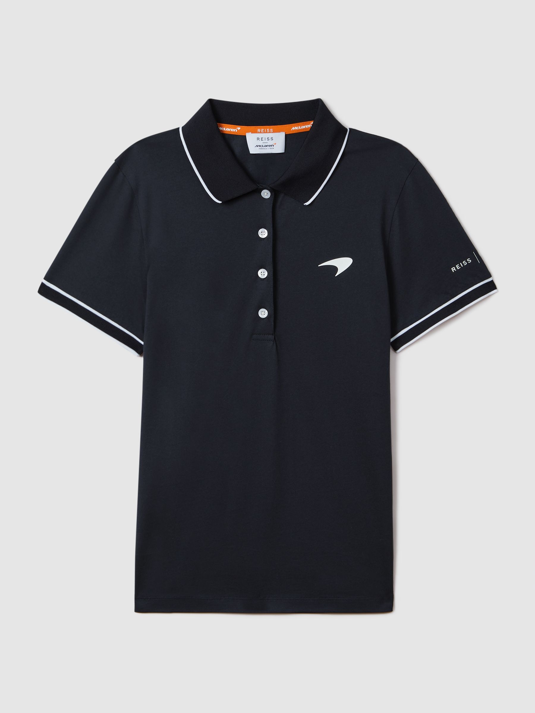 McLaren F1 Mercerised Cotton Polo Shirt in Navy