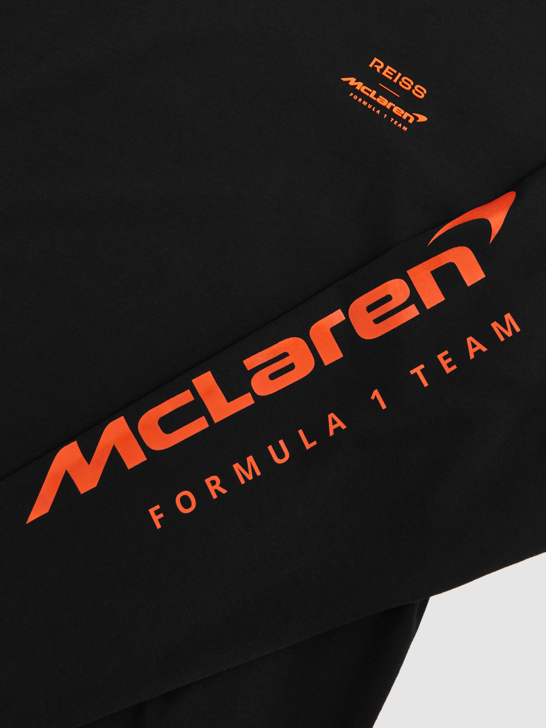 Unisex Fit McLaren F1 Team Tyre-Print T-Shirt in Black