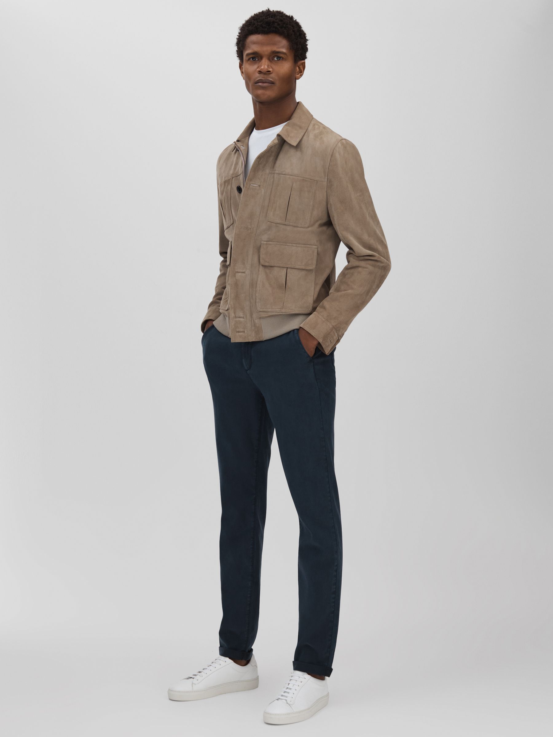 Paige Brushed Drawstring Trousers in Vintage Deep Anchor