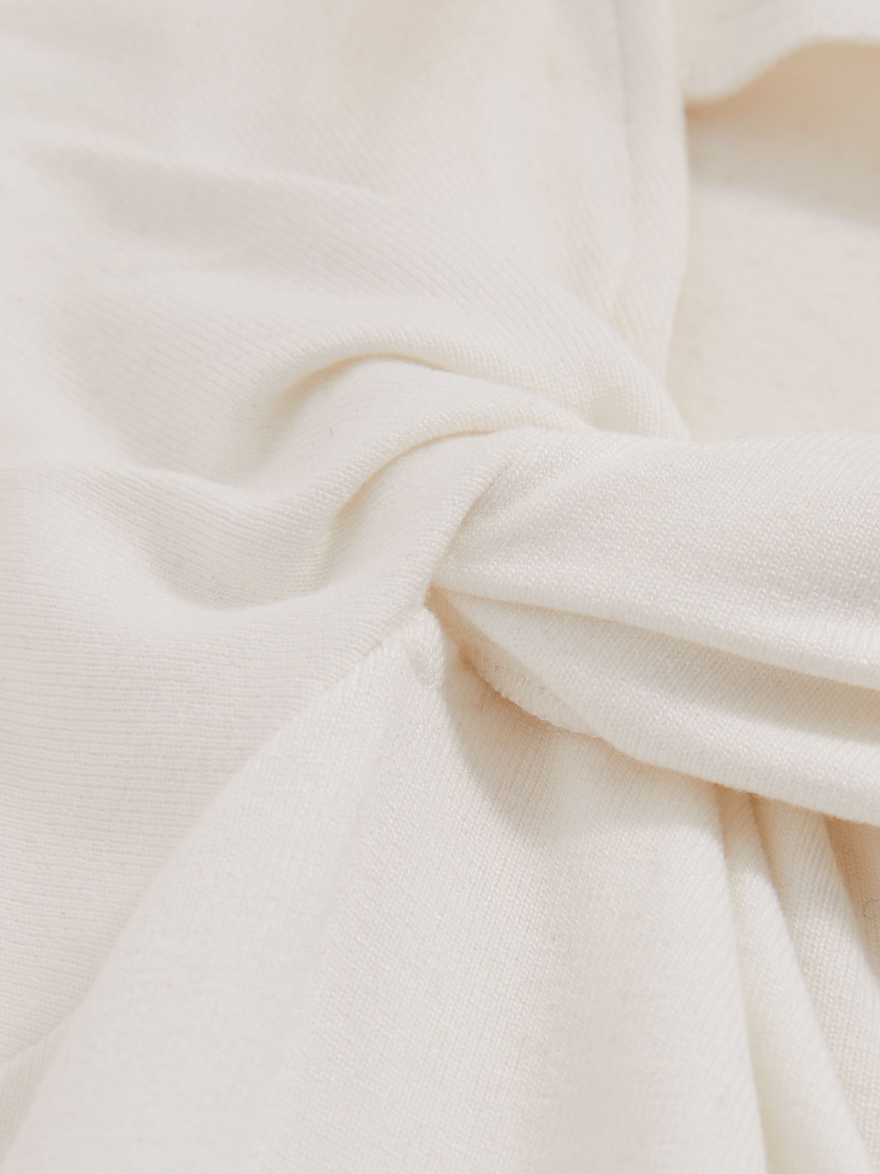 Knot Detail Jersey Bodysuit in Ivory