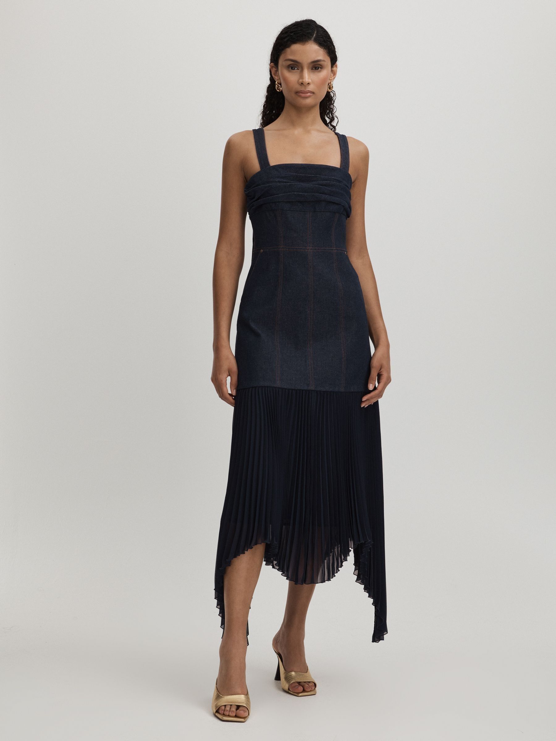 Amur Hybrid Denim Maxi Dress in Indigo