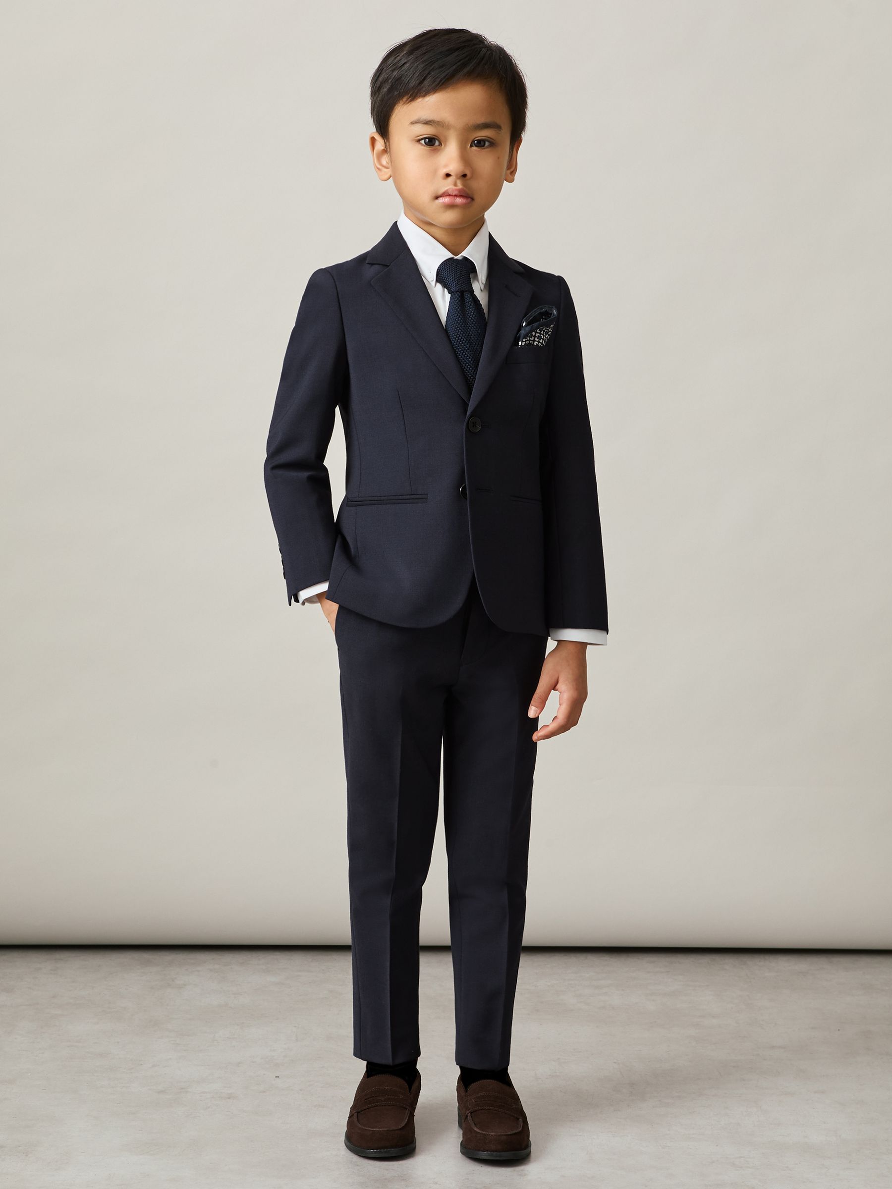 3-9 yrs Wool-Blend Suit Trousers in Navy