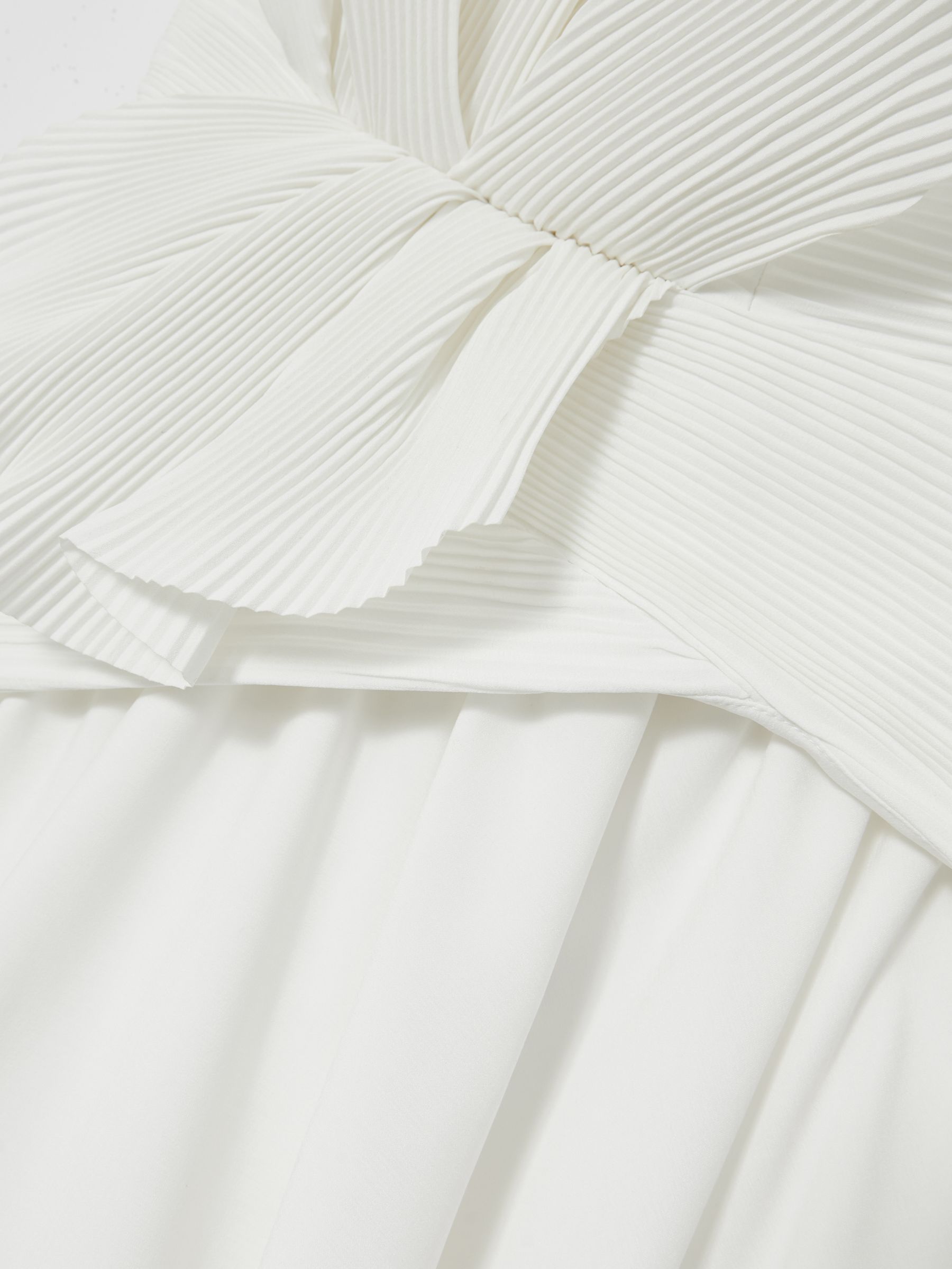 Acler Ivory Plissé Fan Strapless Maxi Dress in Ivory