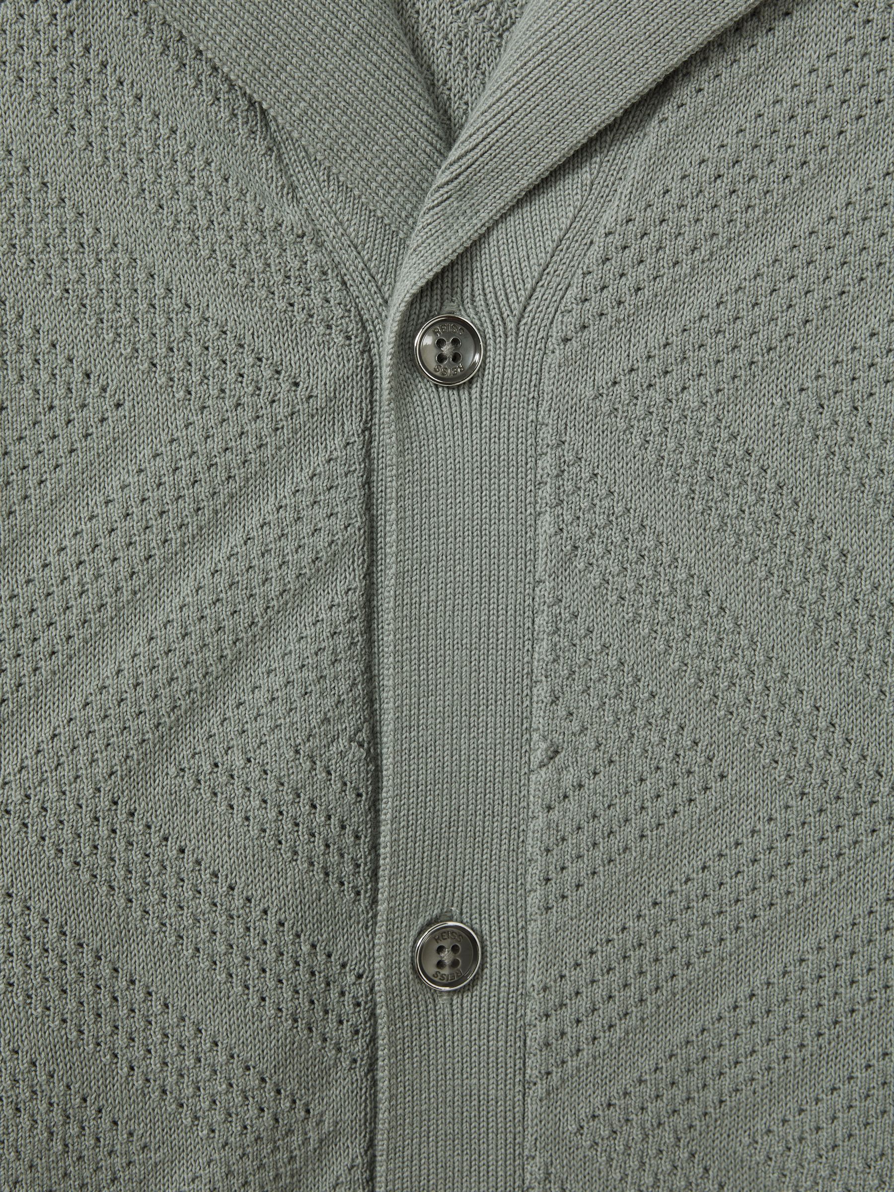 Cotton Cuban Collar Shirt in Soft Sage