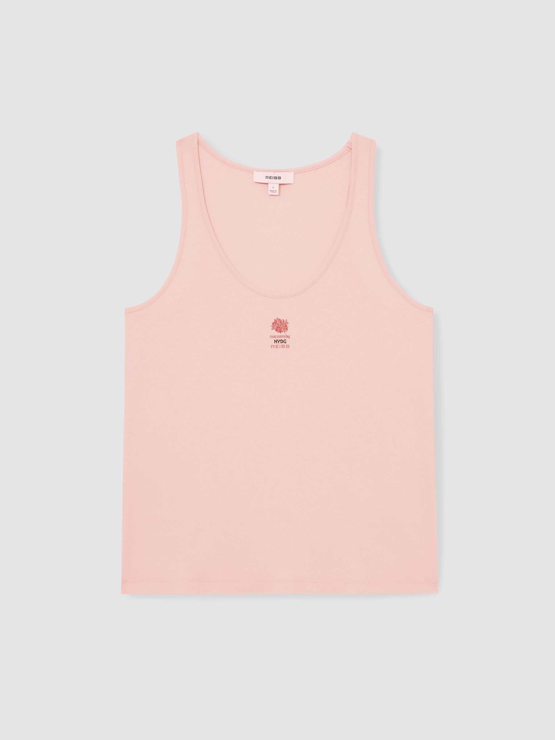Reiss | NYBG Floral Emblem Vest in Pink