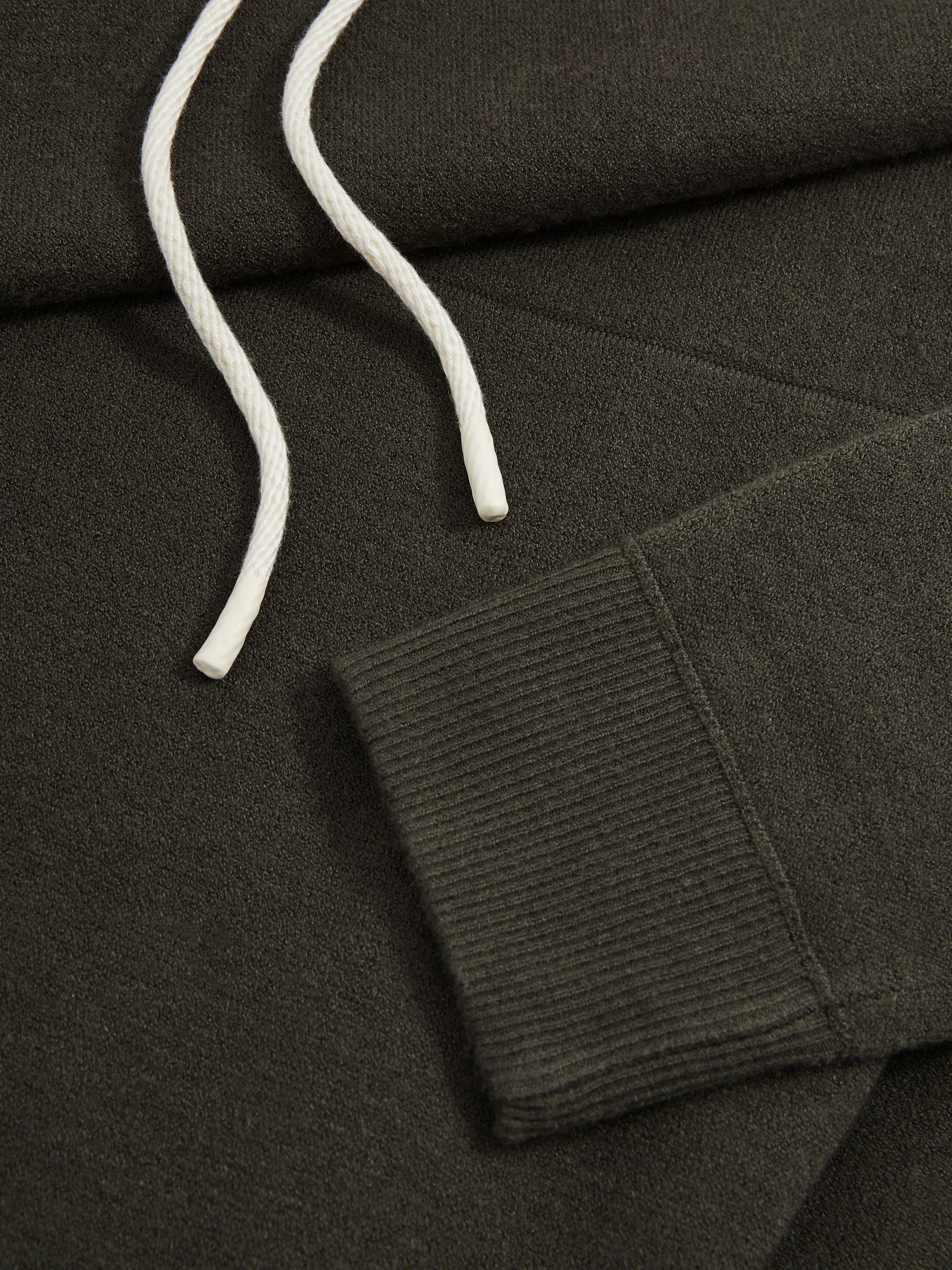 Paige Donaldson Drawstring Knitted Hoodie in Khaki