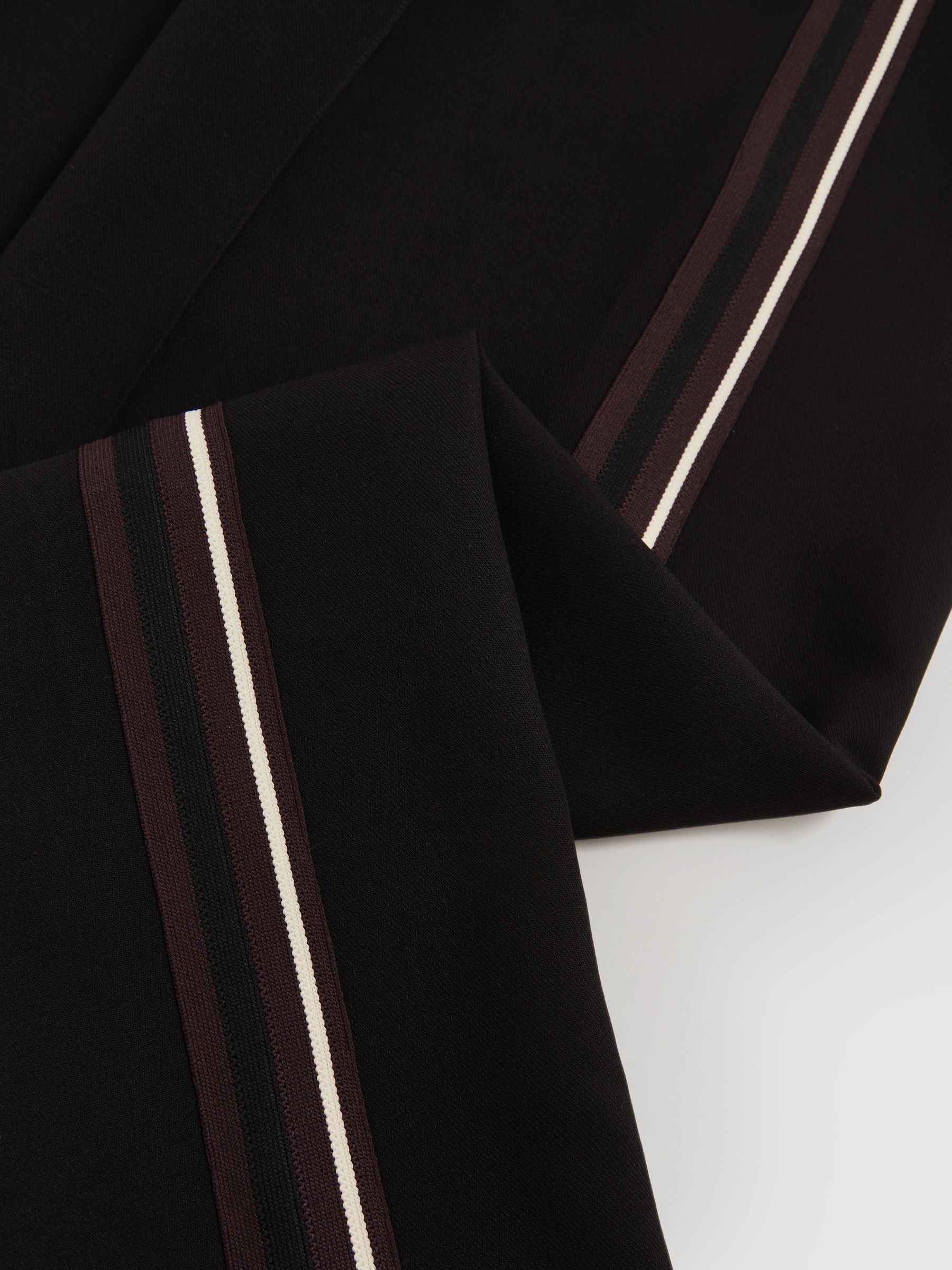 Petite Side-Stripe Wide-Leg Trousers in Black