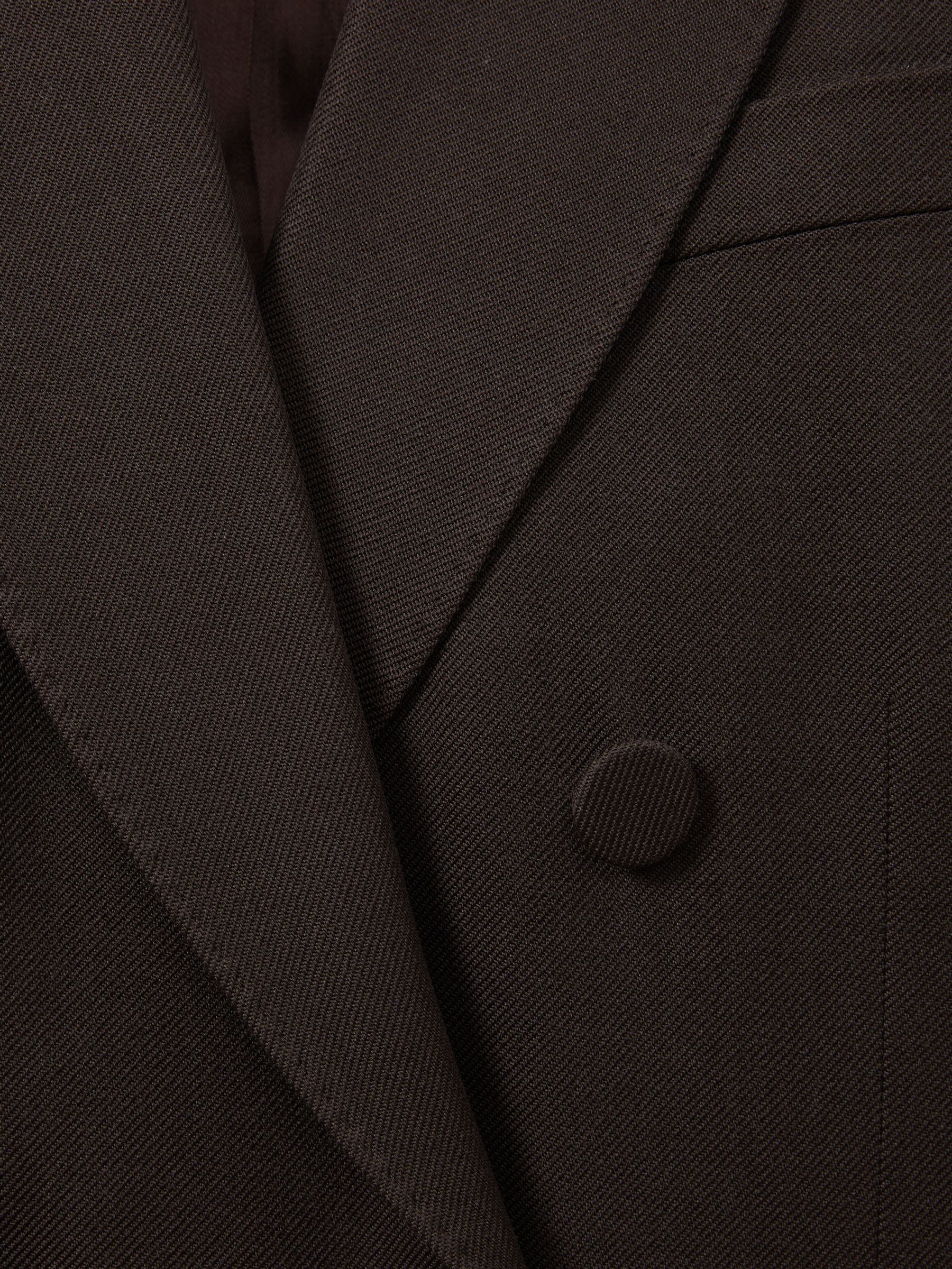Atelier Double-Breasted Virgin-Wool Blend Suit Jacket in Chocolate