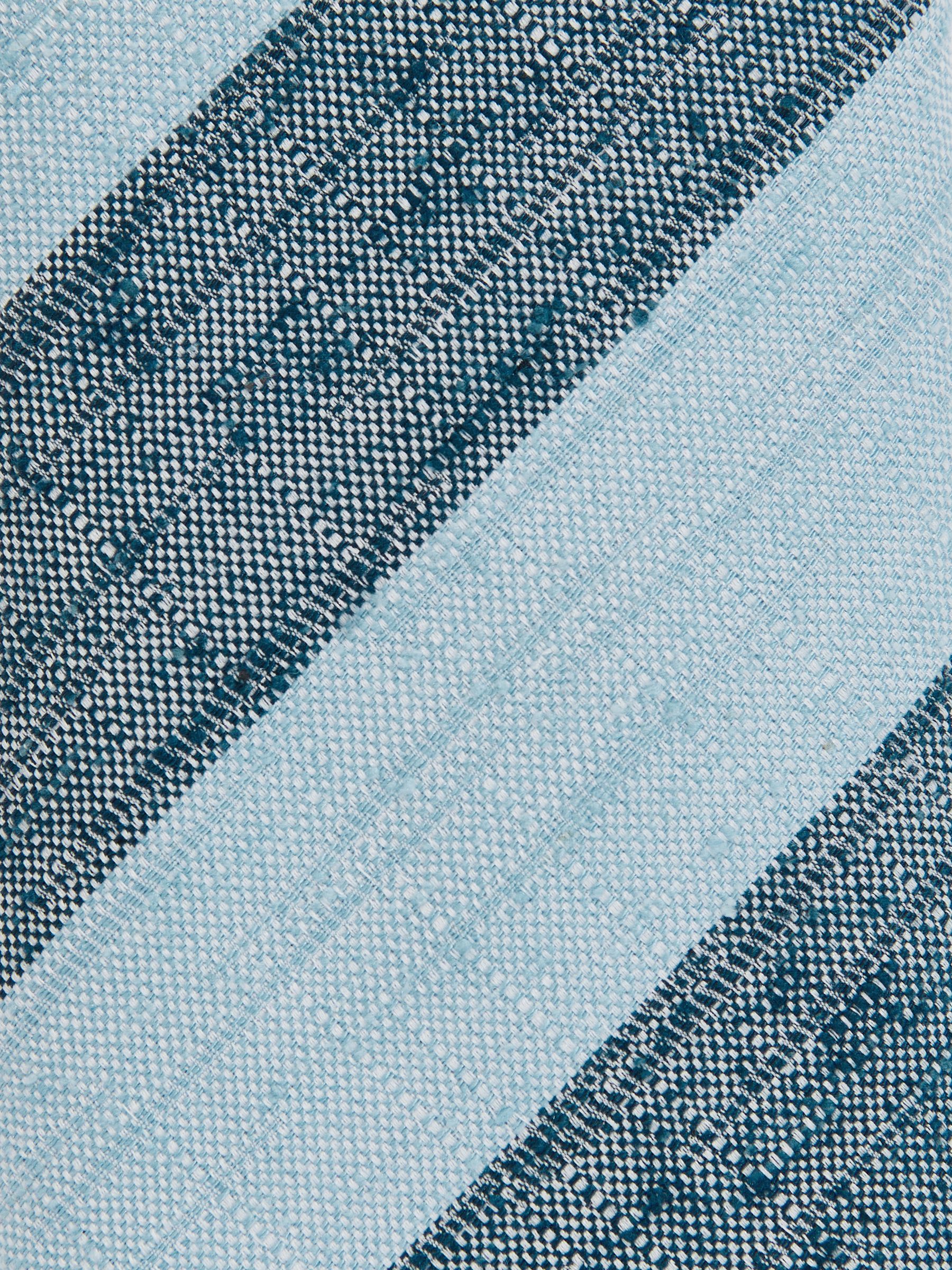 Silk-Blend Textured Stripe Tie in Soft Blue