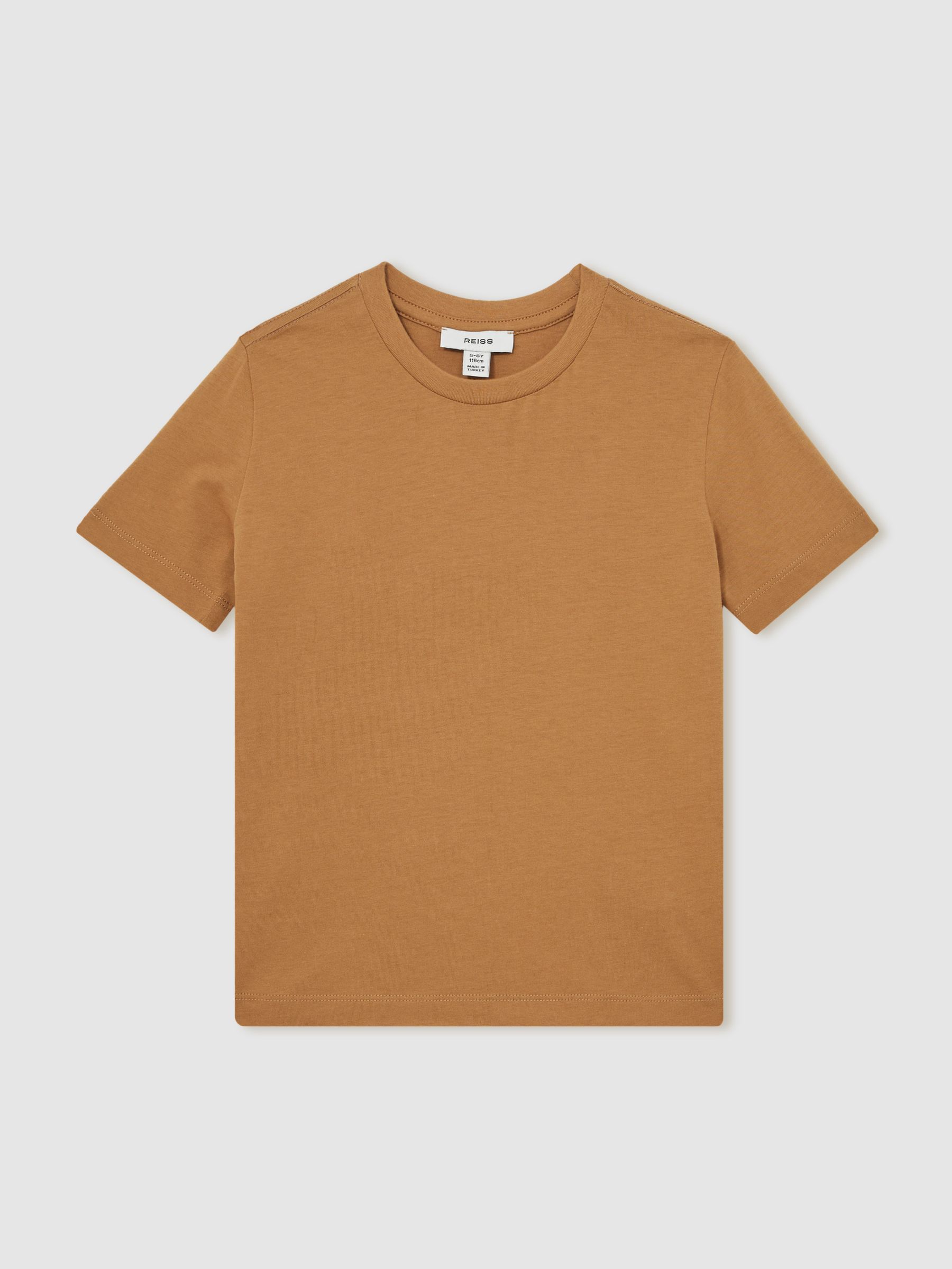 3-9 yrs Crew Neck T-Shirt in Tan Brown