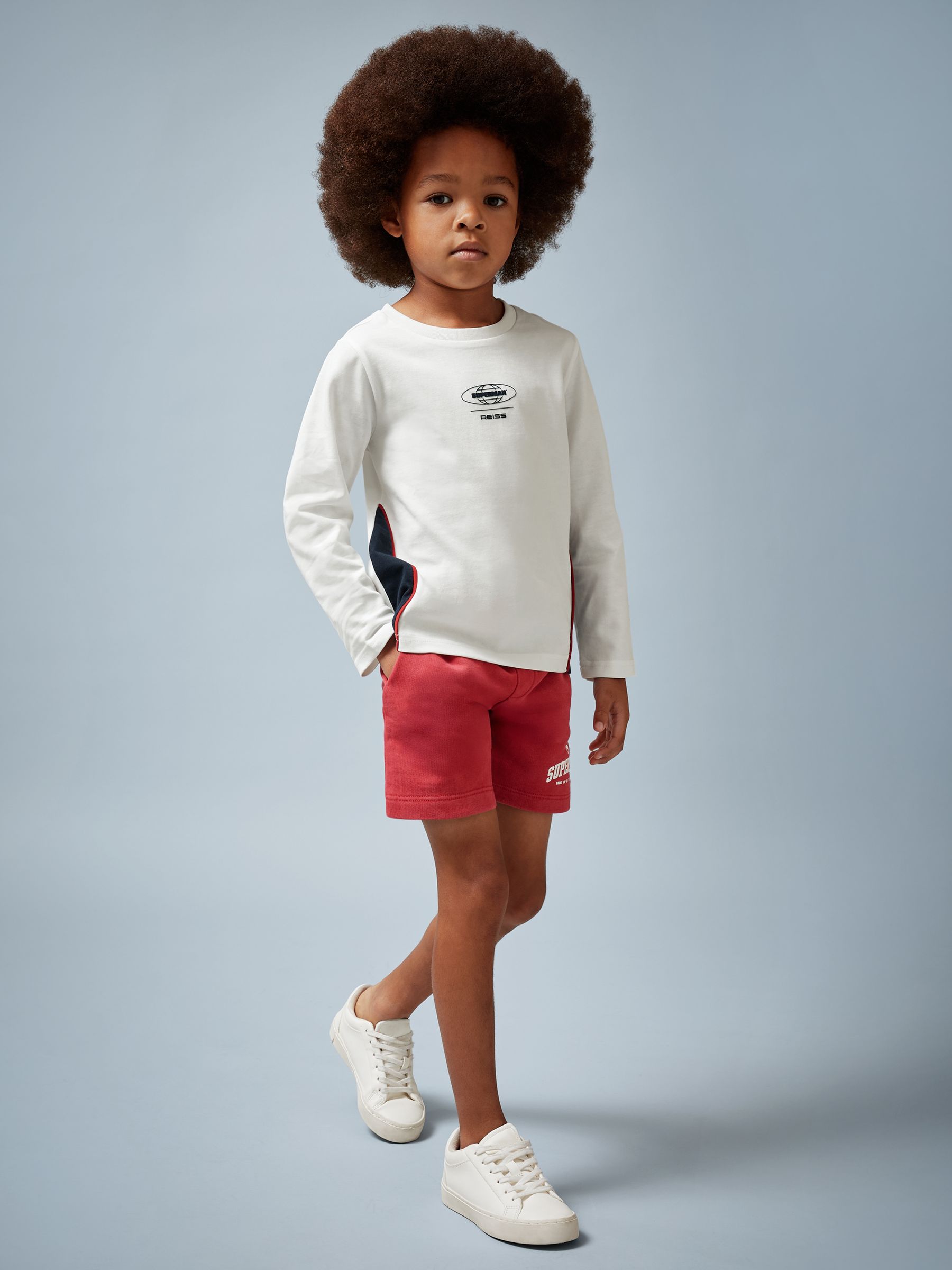 9-13 yrs Superman | Reiss Cotton Logo T-Shirt in White