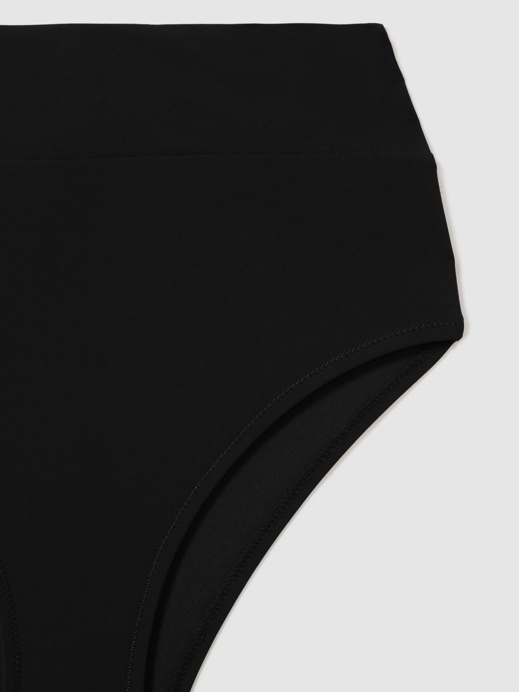 High Rise Bikini Bottoms in Black