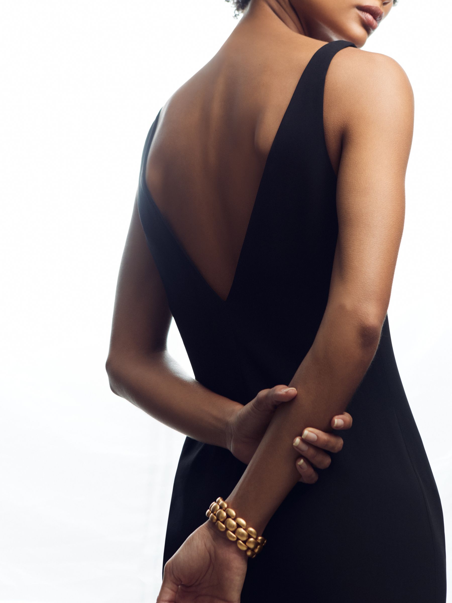 Tone Dome Link Bracelet in Gold