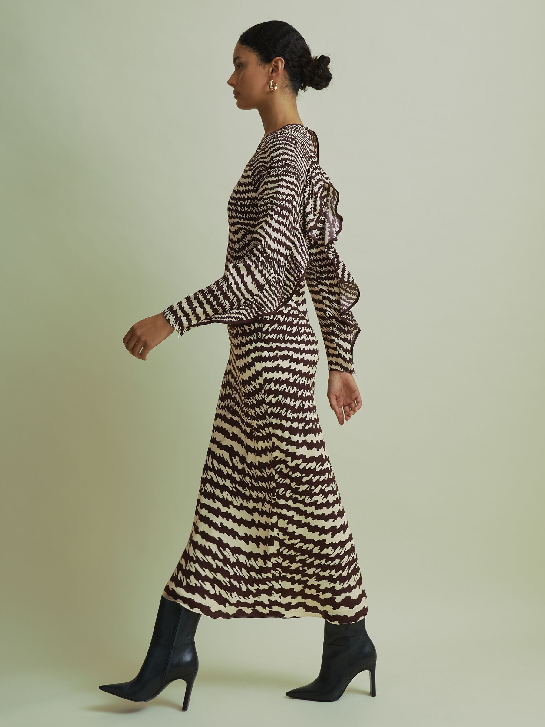 Florere Column Midi Dress in Chocolate