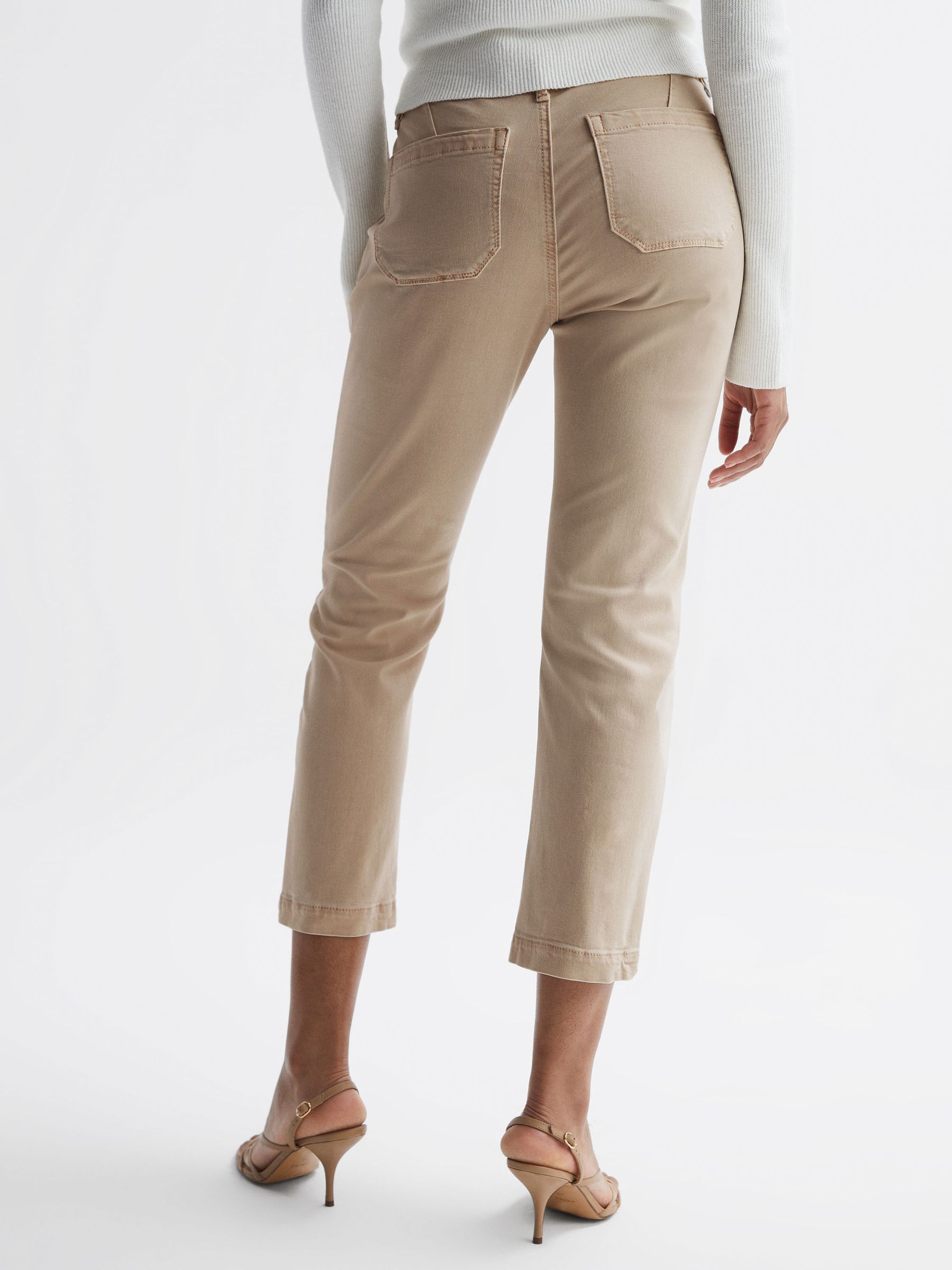 Paige High Rise Straight Leg Jeans in Vintage Warm Sand