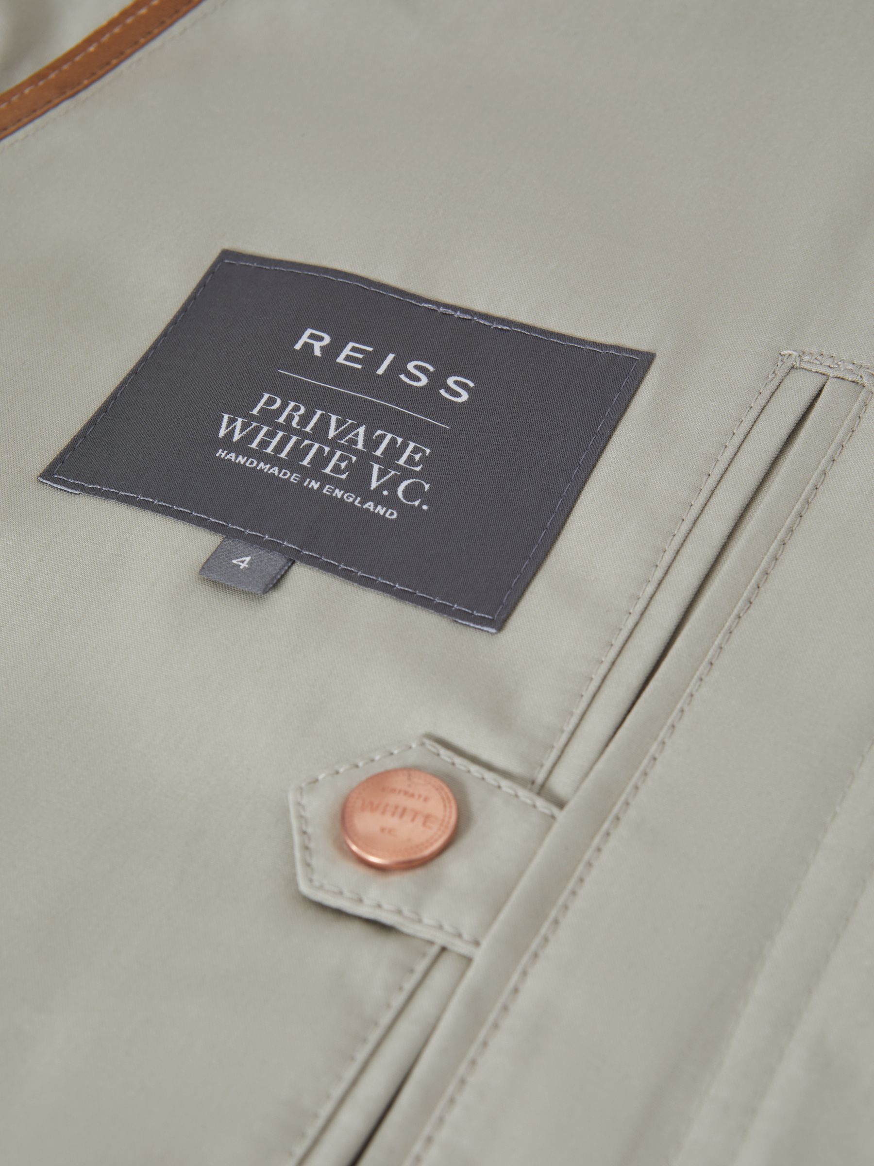 Private White Mid-Length Trench Coat in Stone