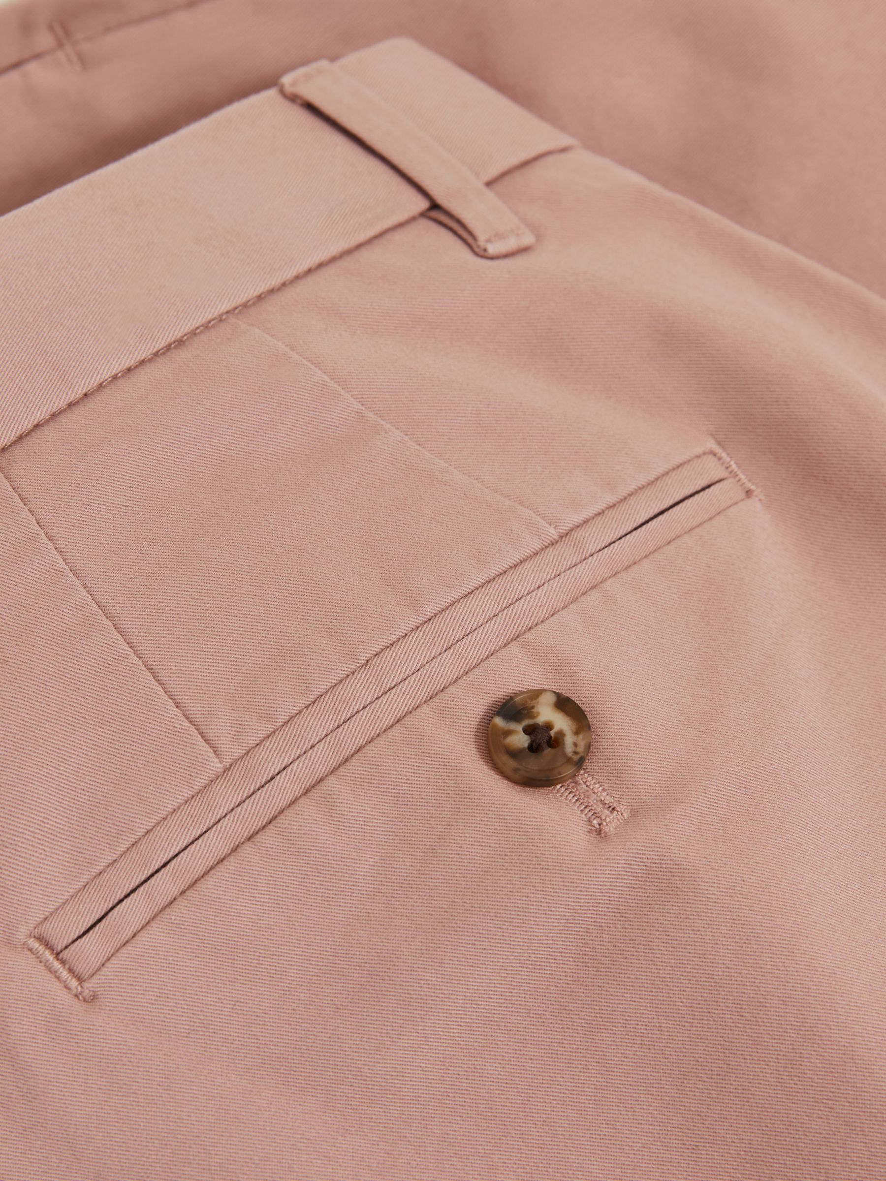 Cotton Chino Shorts with Stretch in Rose Pink