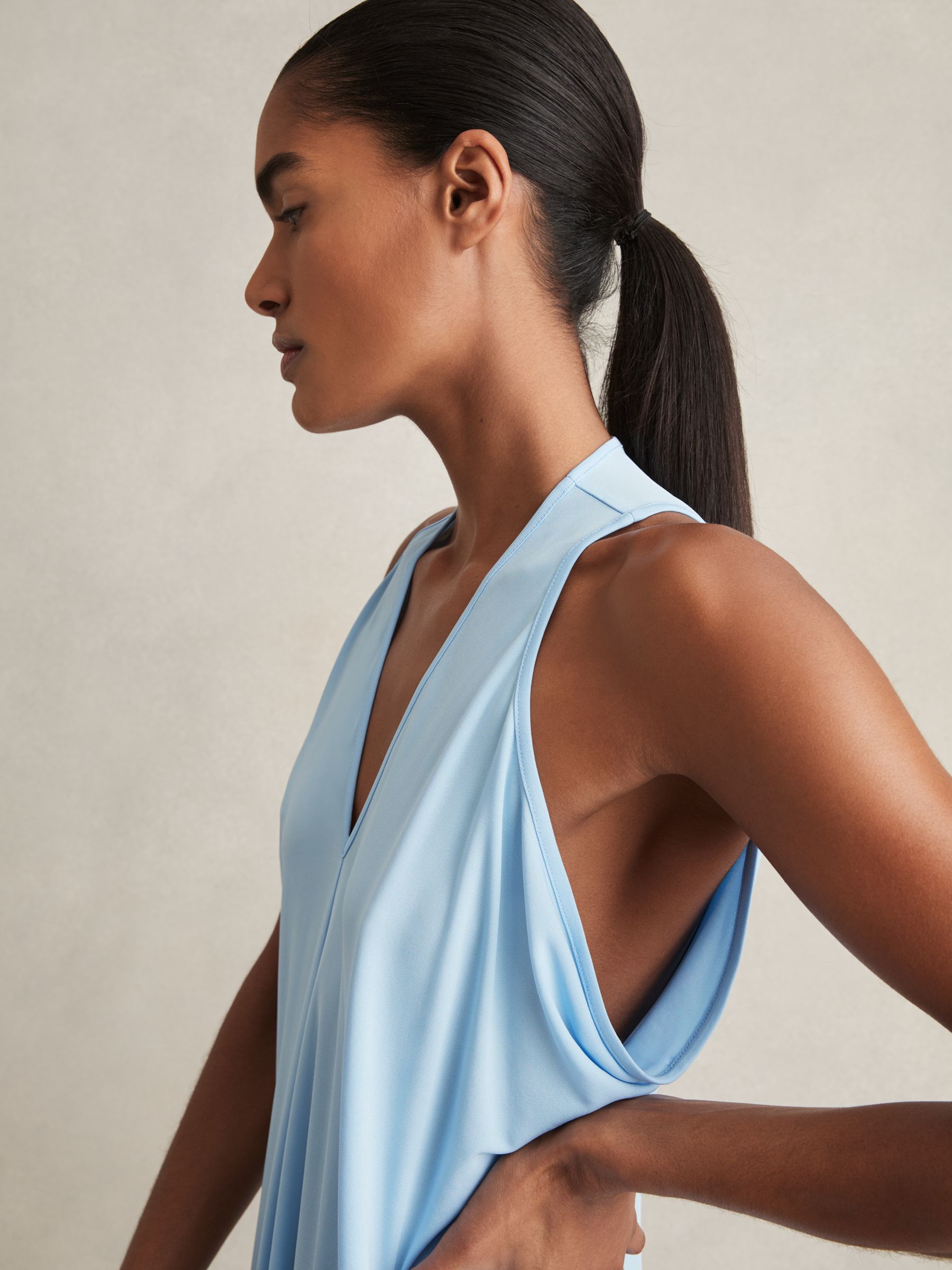 Jersey Maxi Dress in Blue