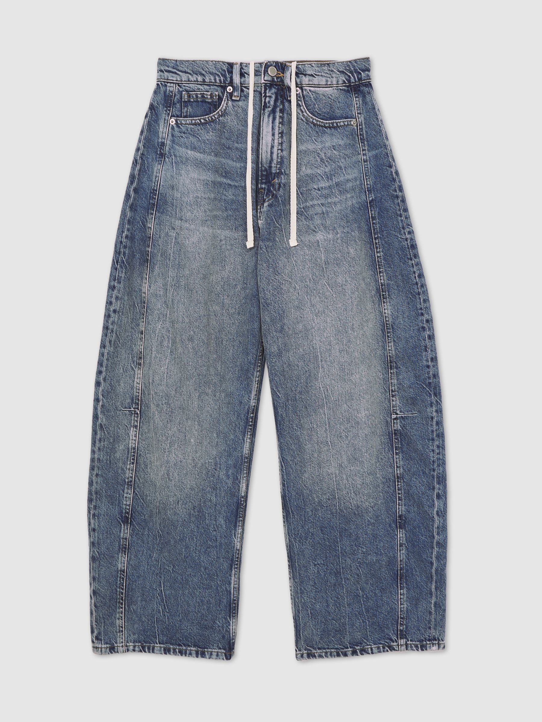 Good American Oversized Barrel Jeans in Indigo Blue
