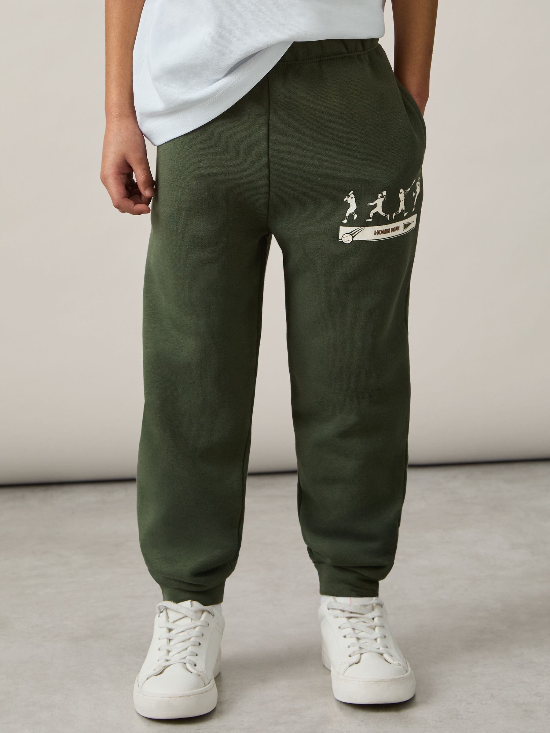 9-13 yrs Varsity League Oversized Joggers Cotton-Blend in Pine Green