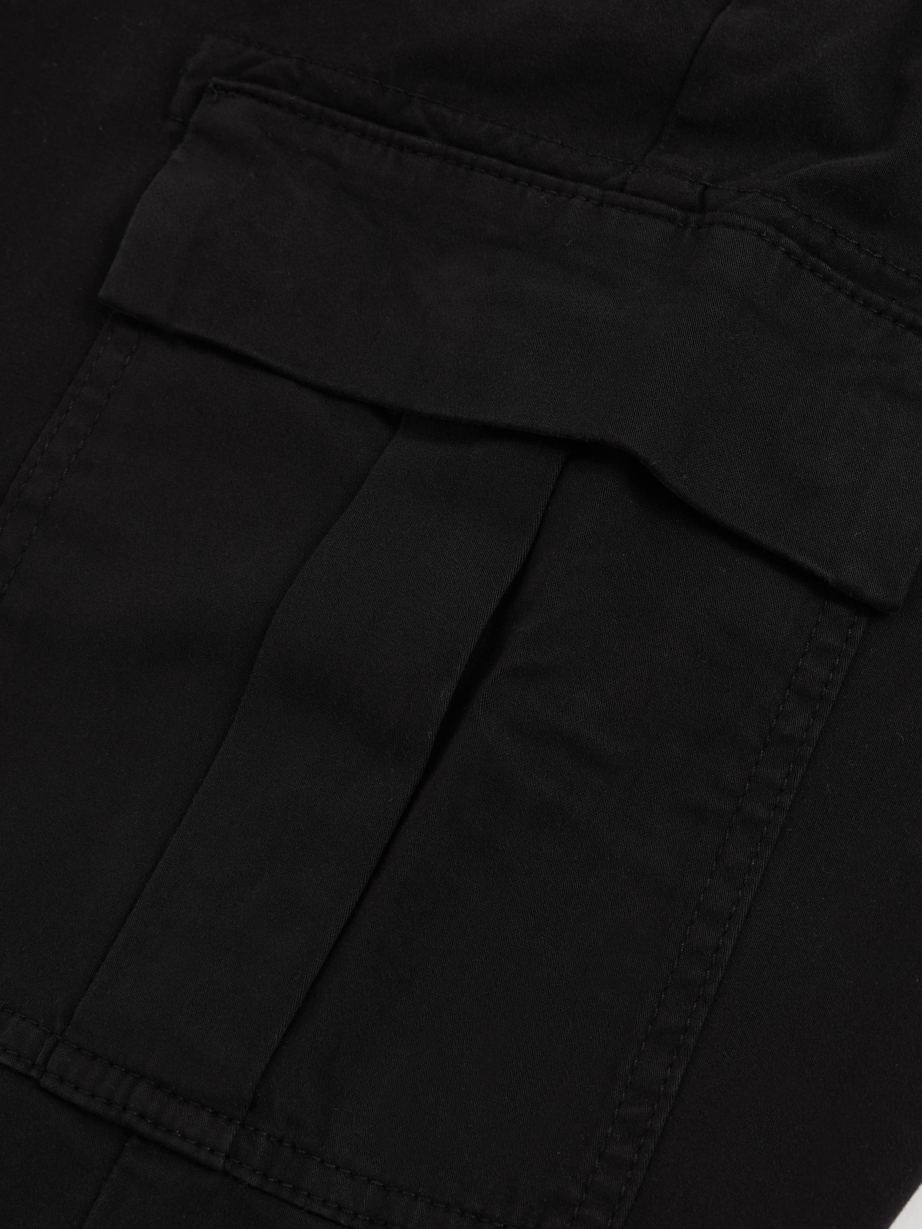 Paige Stretch-Cotton Slim Cargo Trousers in Black