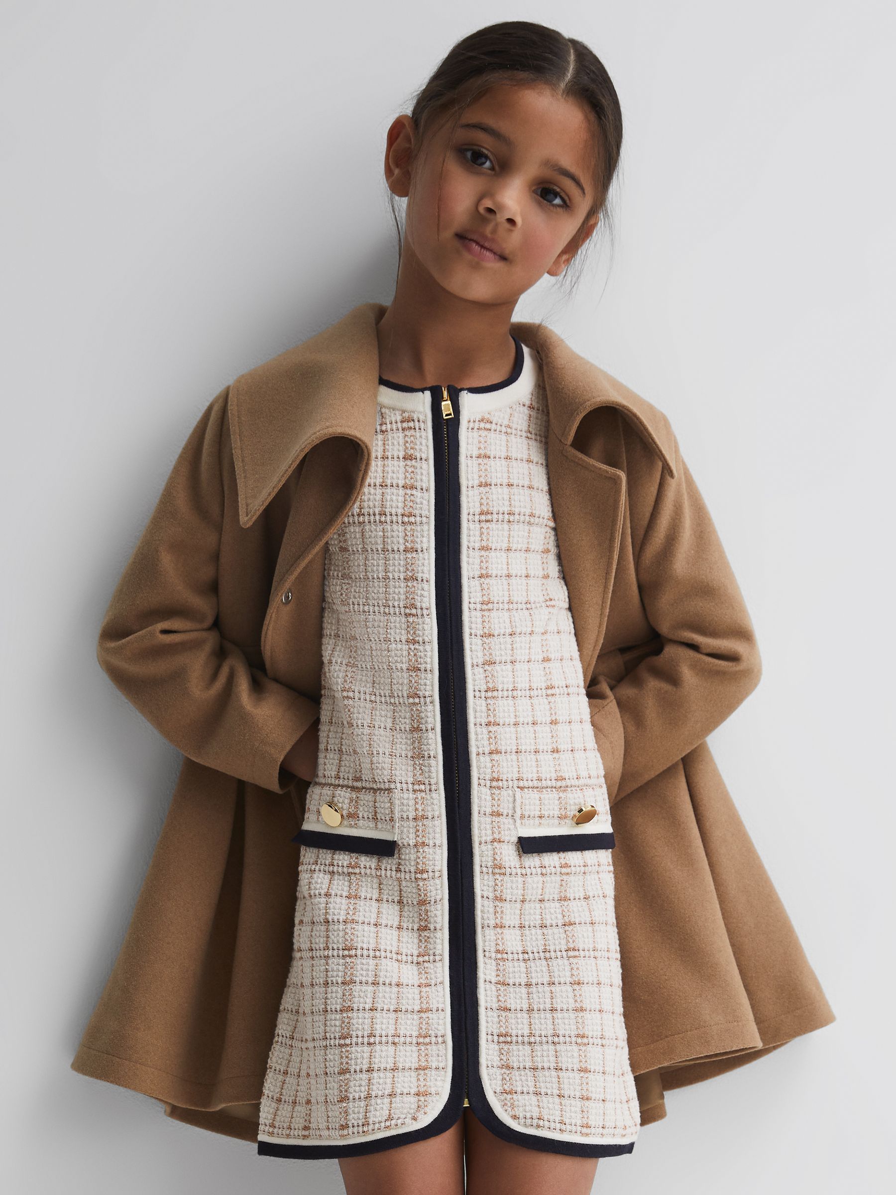 9-14 yrs Twill Short Sleeve Dress in Pink