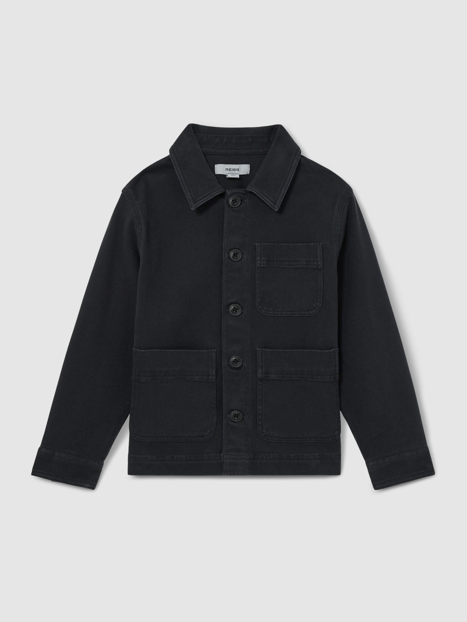Cotton-Blend Work Jacket in Navy