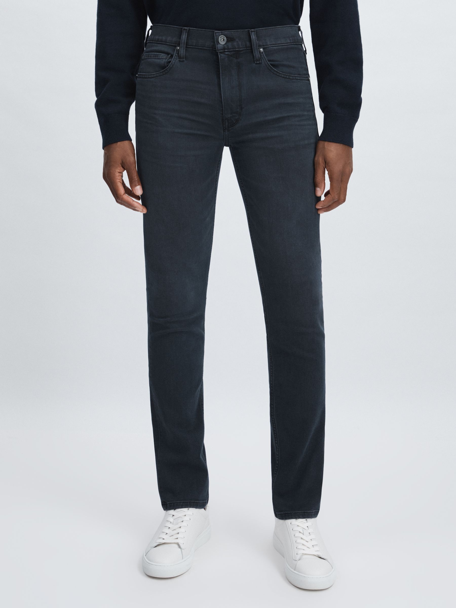 Paige Slim Leg Stretch Jeans in Navy/Black