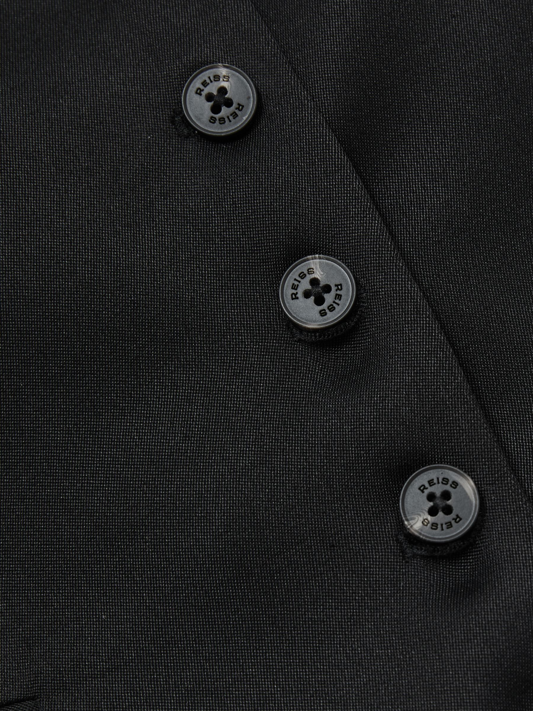 Single-Breasted Tailored Waistcoat in Black