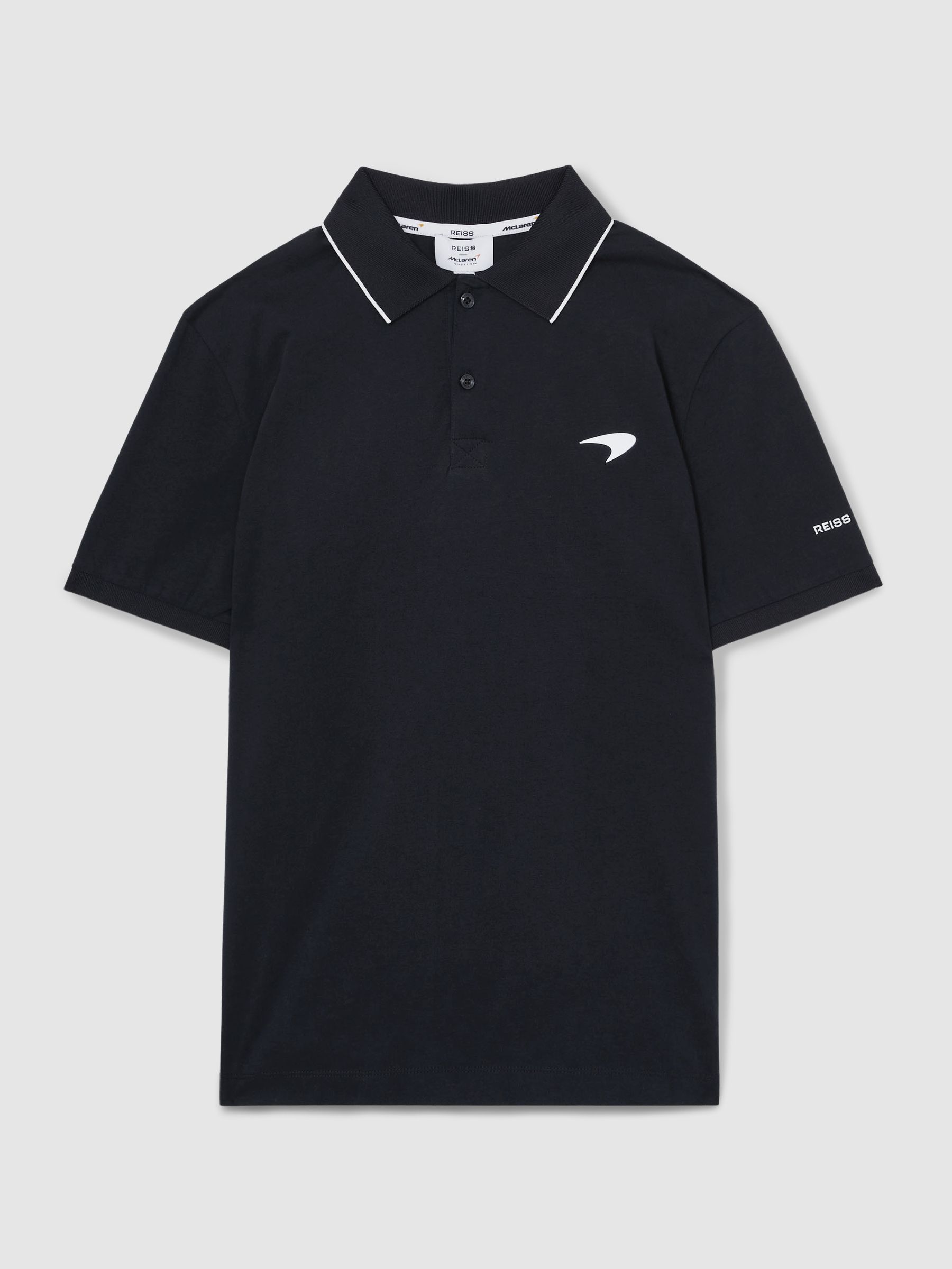 McLaren F1 Team Cotton Polo Shirt in Navy