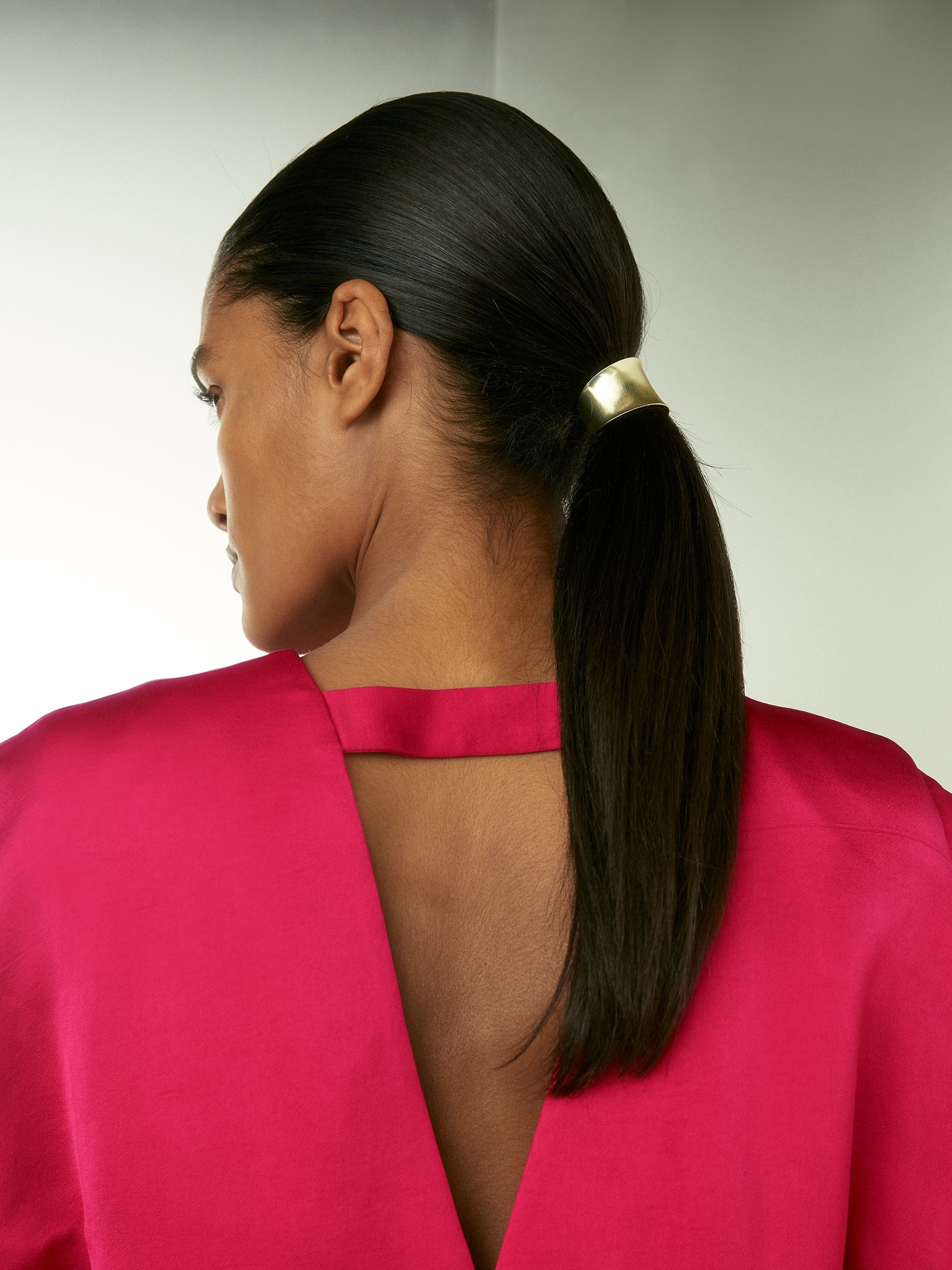 Satin Sleeveless Tunic Dress in Pink