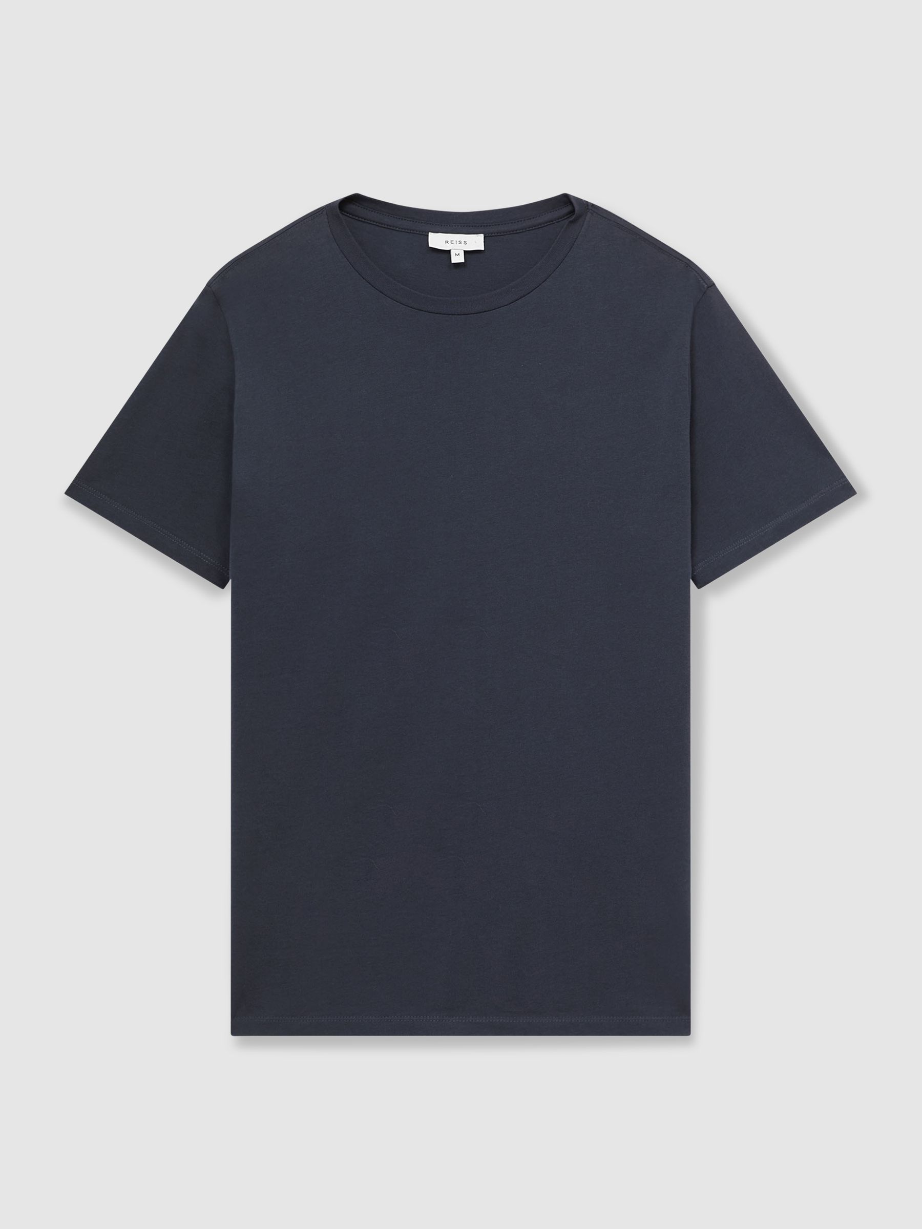 Cotton Crew Neck T-Shirt in Airforce Blue