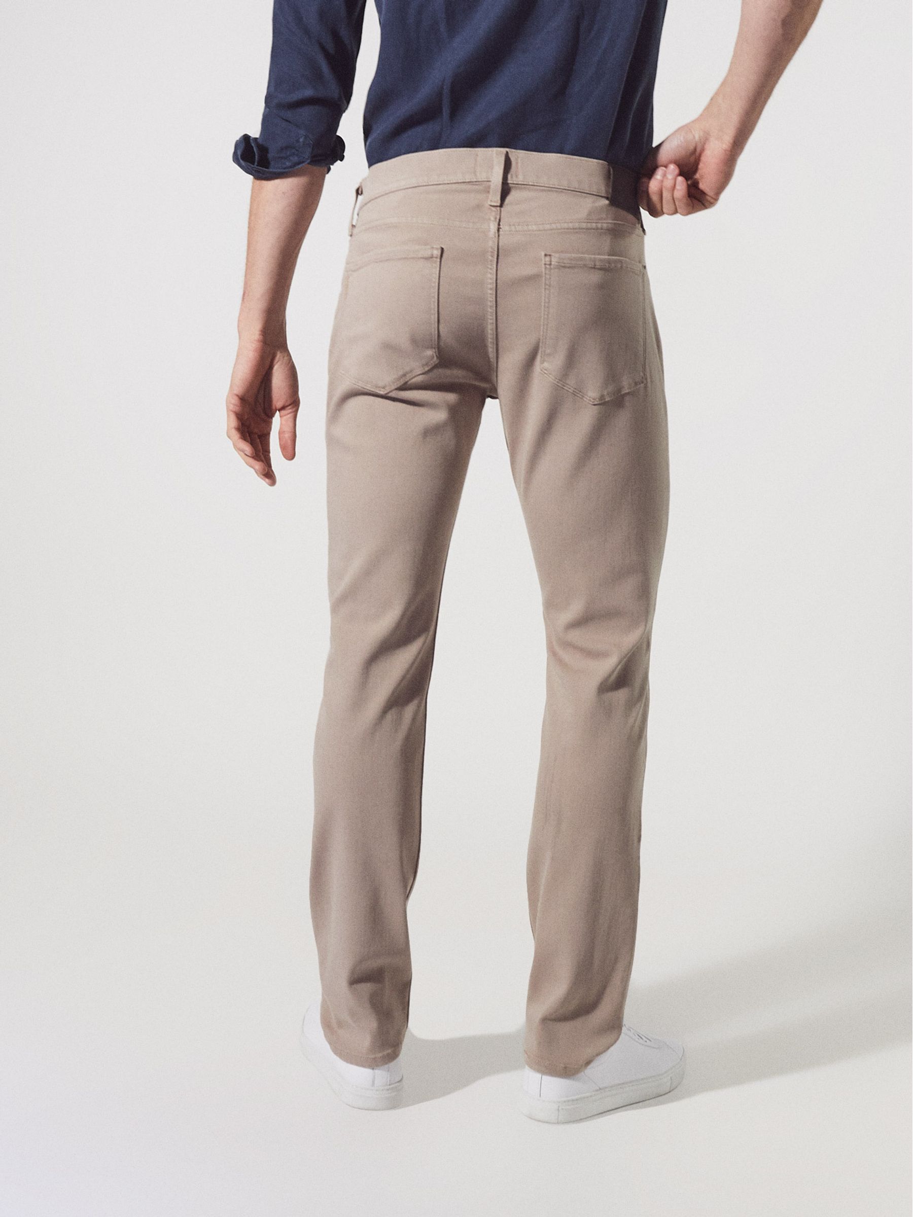 Paige High Stretch Slim Straight Fit Jeans in Stone