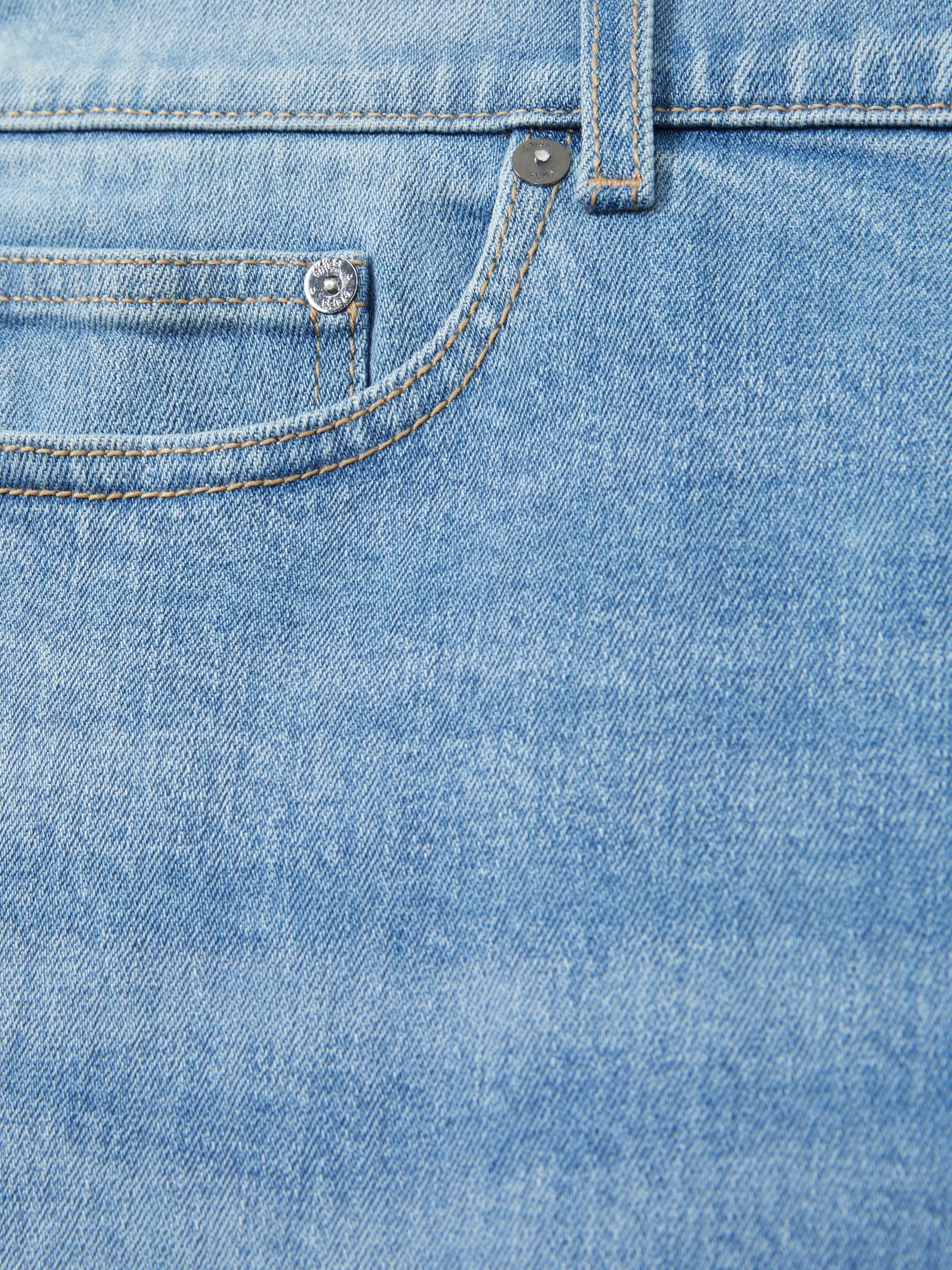 Cotton-Stretch Slim-Fit Jeans in Light Blue Wash