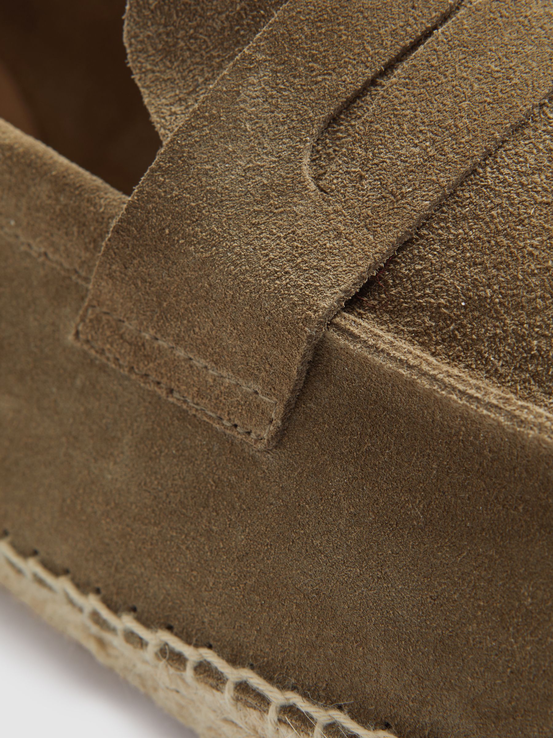 Suede Espadrilles in Stone