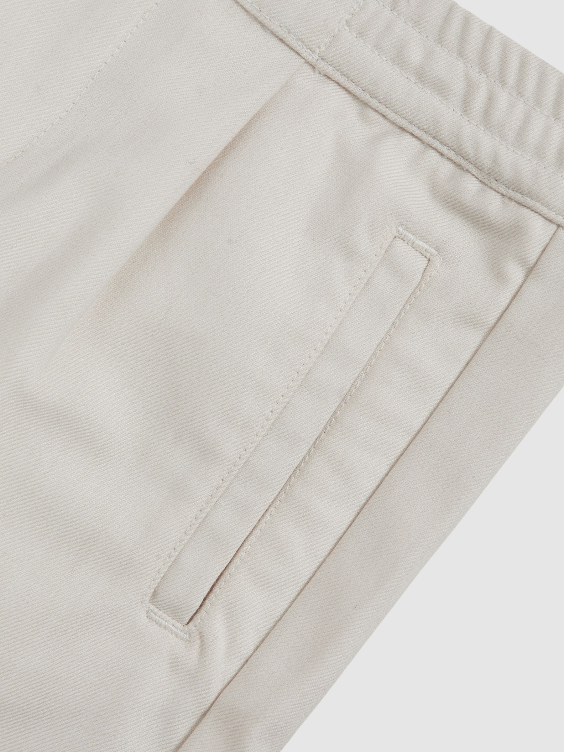 Relaxed Drawstring Shorts in Off White
